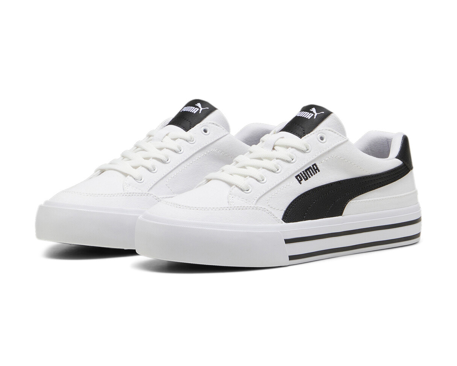 Foto 2 pulgar | Foto 1 | Tenis Puma Court Classic Vulc Formstrip Juveniles