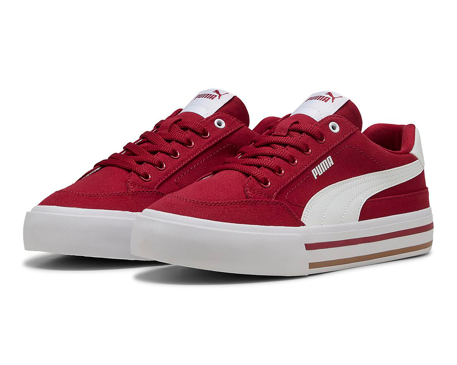 Foto 2 pulgar | Foto 1 | Tenis Puma Court Classic Vulc Formstrip Juveniles