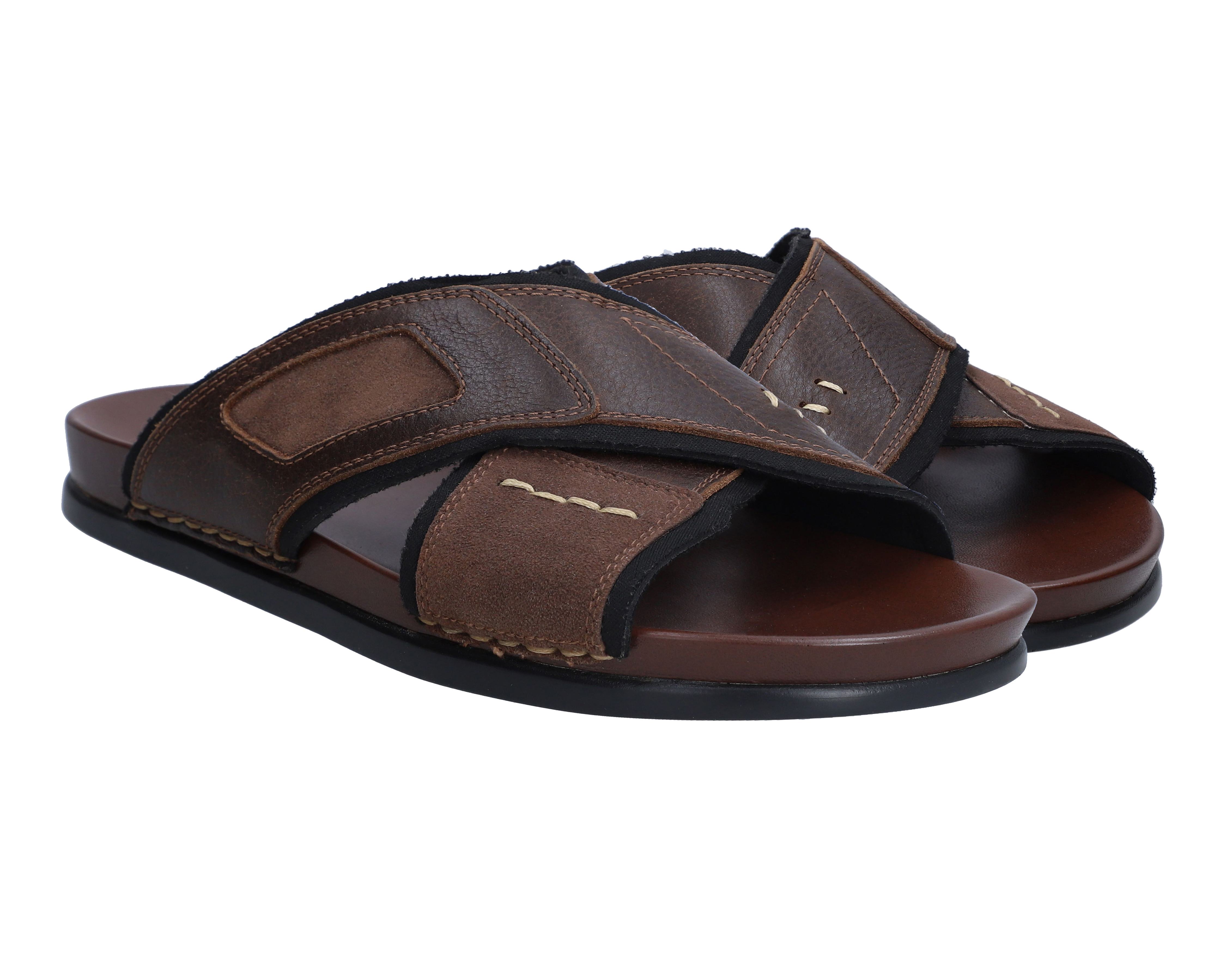 Foto 2 pulgar | Foto 1 | Sandalias Confort Lobo Solo de Piel para Hombre