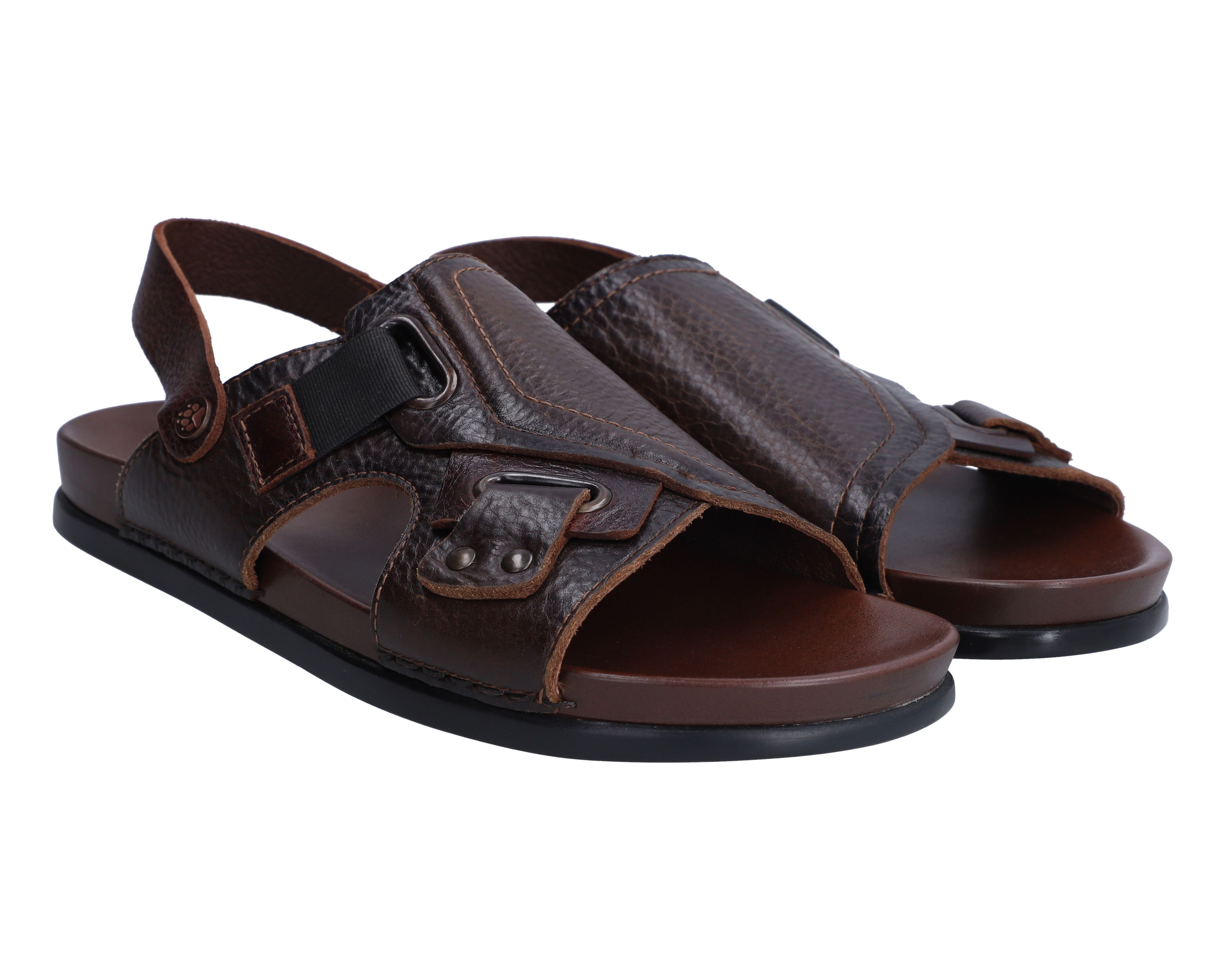 Sandalias Confort Lobo Solo de Piel para Hombre
