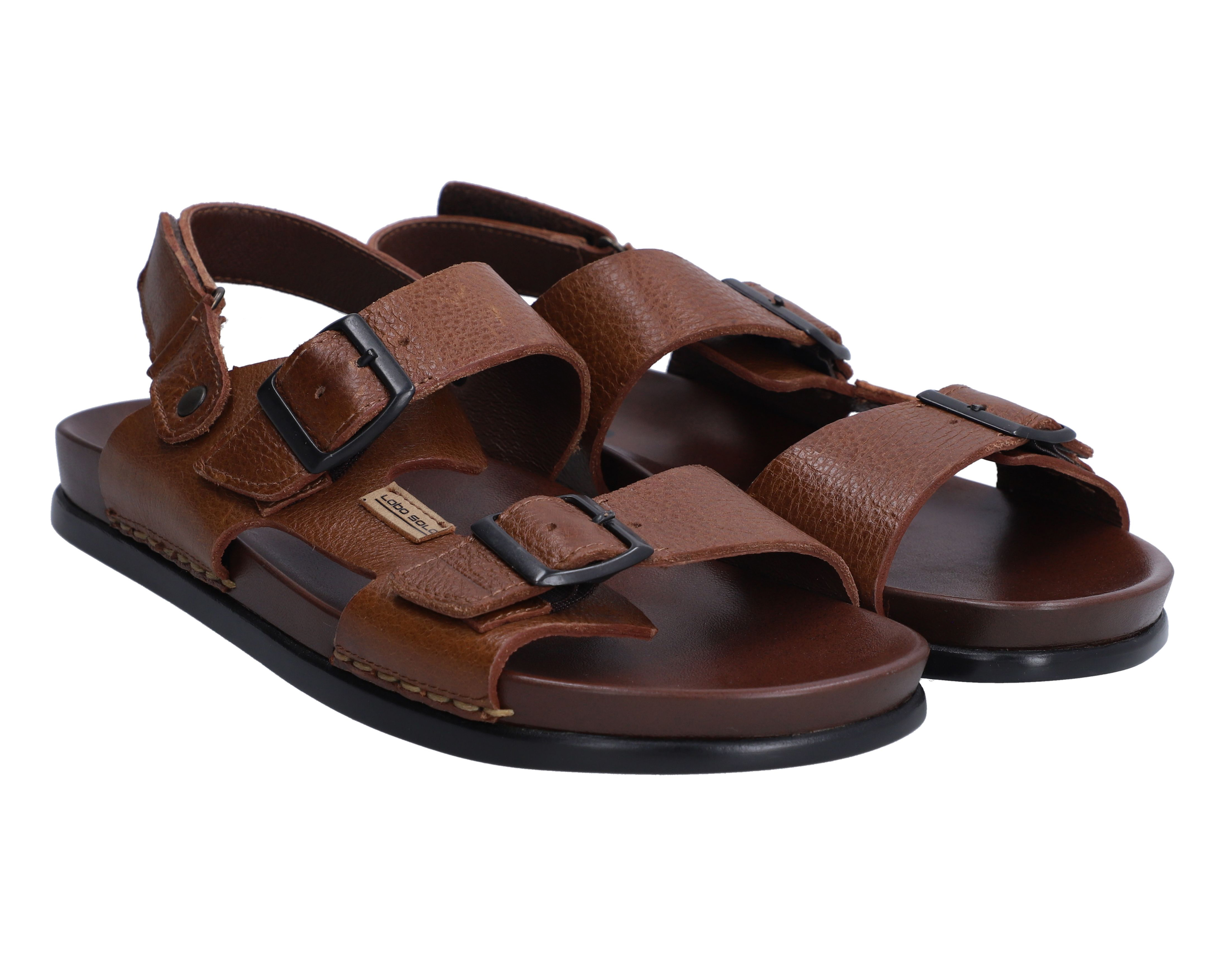 Sandalias Confort Lobo Solo de Piel para Hombre