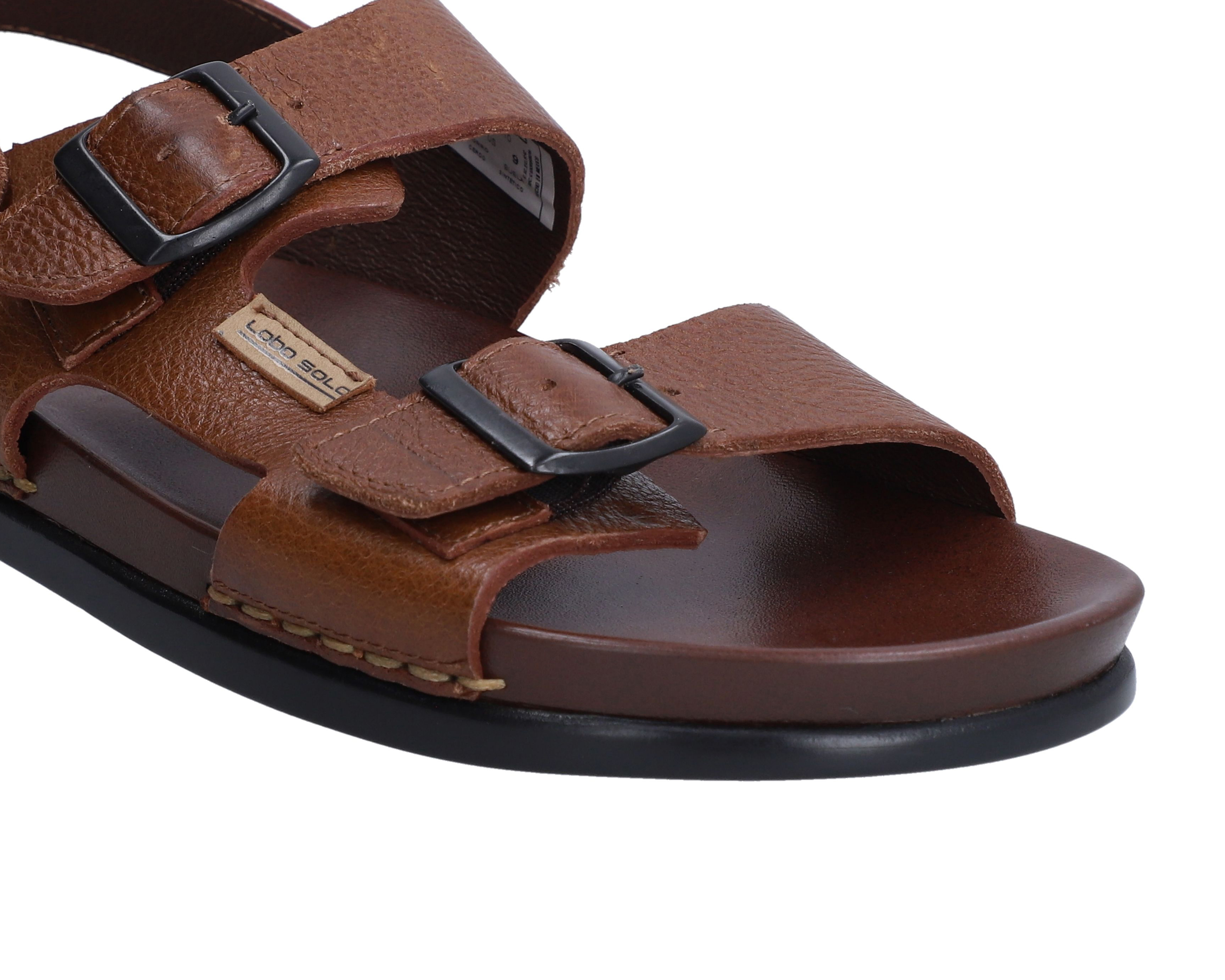 Foto 6 | Foto 6 | Sandalias Confort Lobo Solo de Piel para Hombre