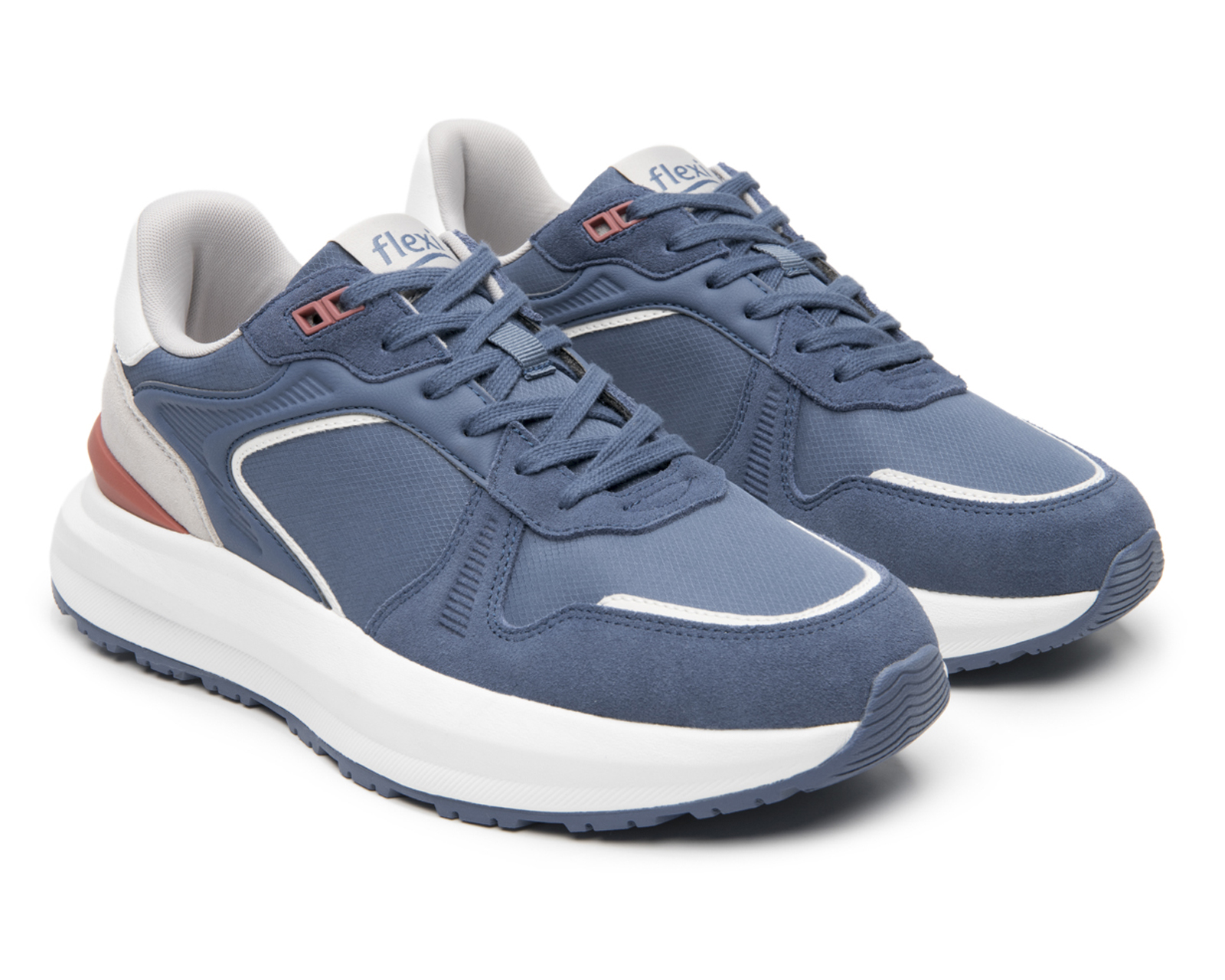 Tenis Casuales Flexi de Piel para Hombre