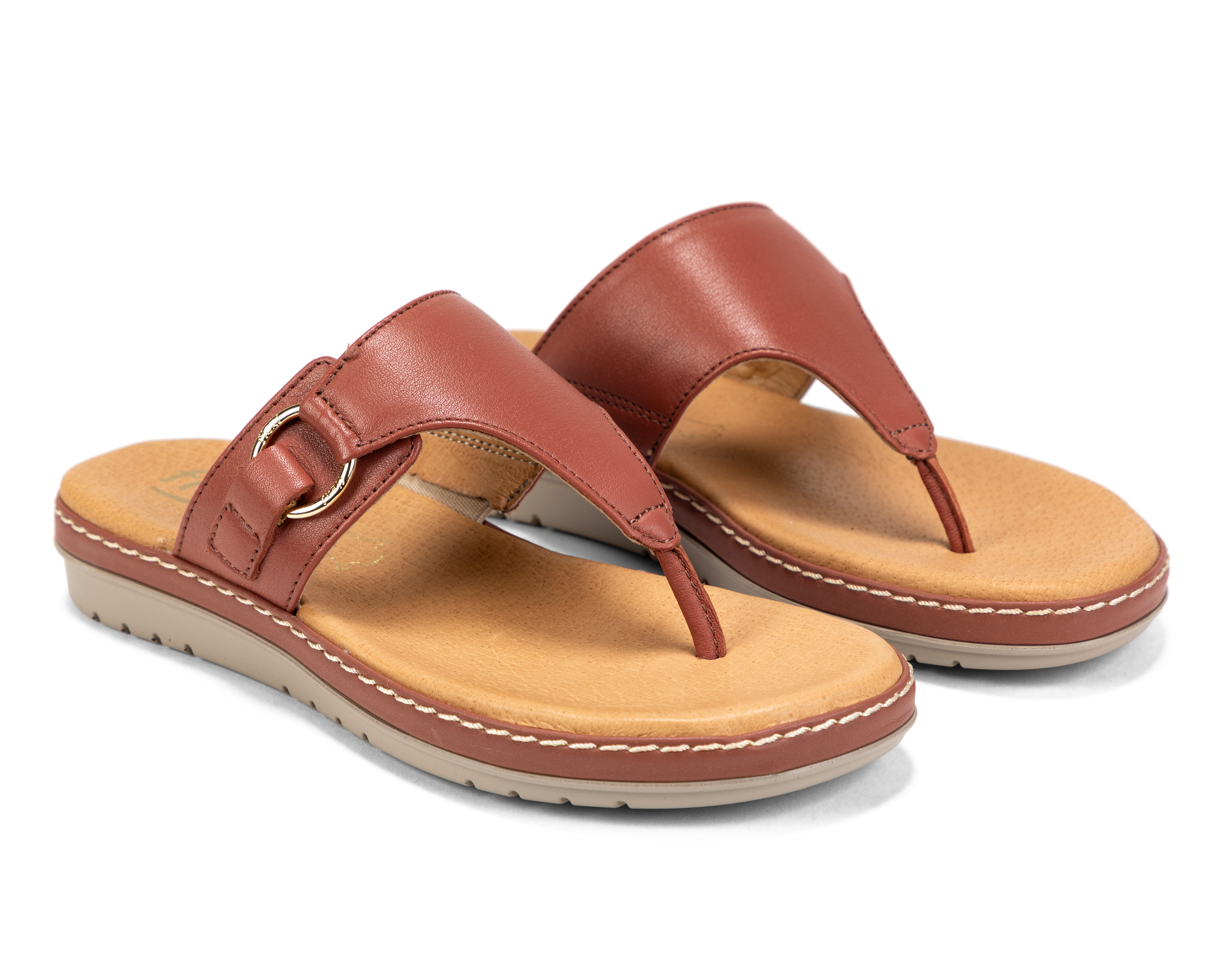 Sandalias Confort Flexi Peonia de Piel para Mujer