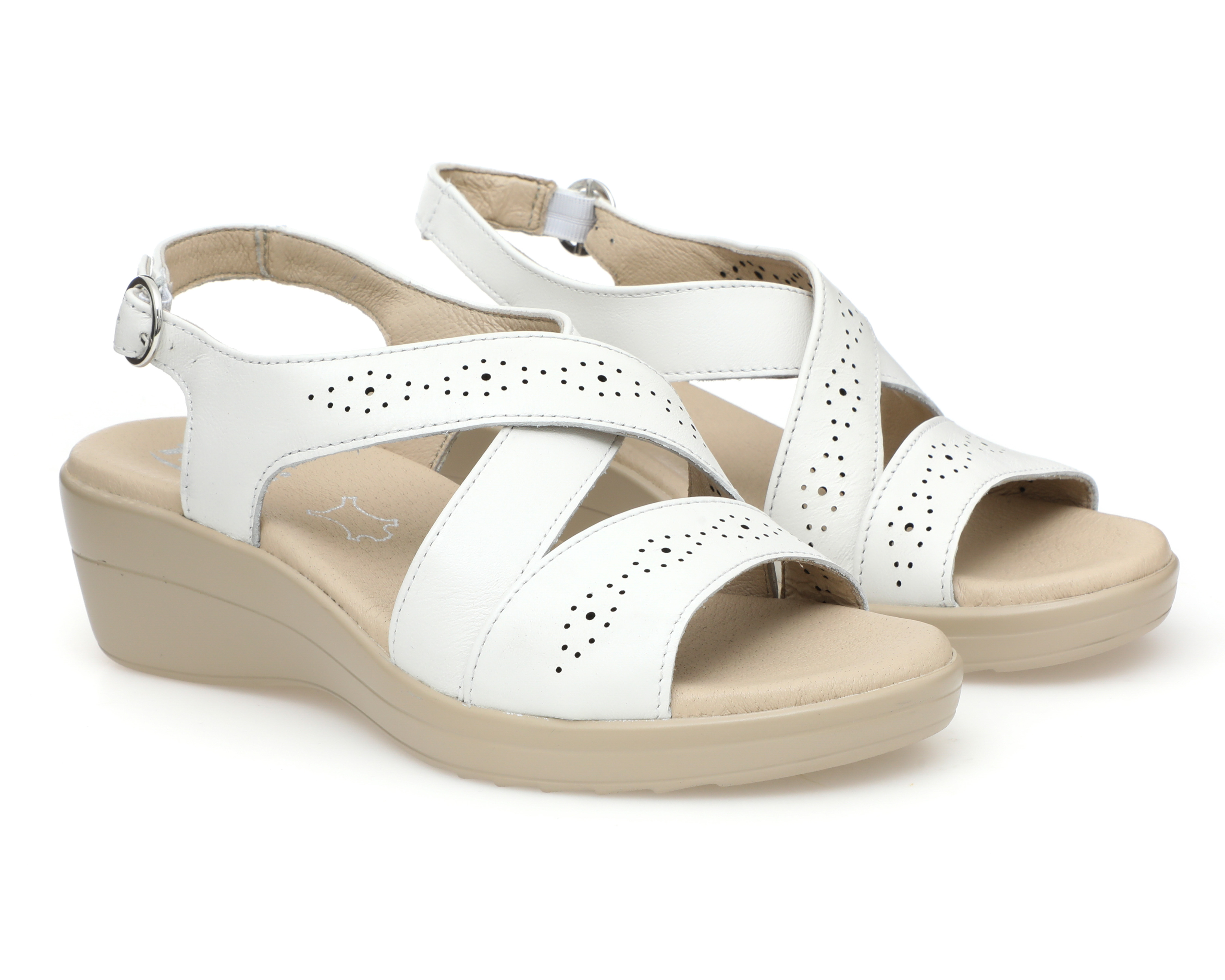 Sandalias Confort Flexi Amapola de Piel para Mujer