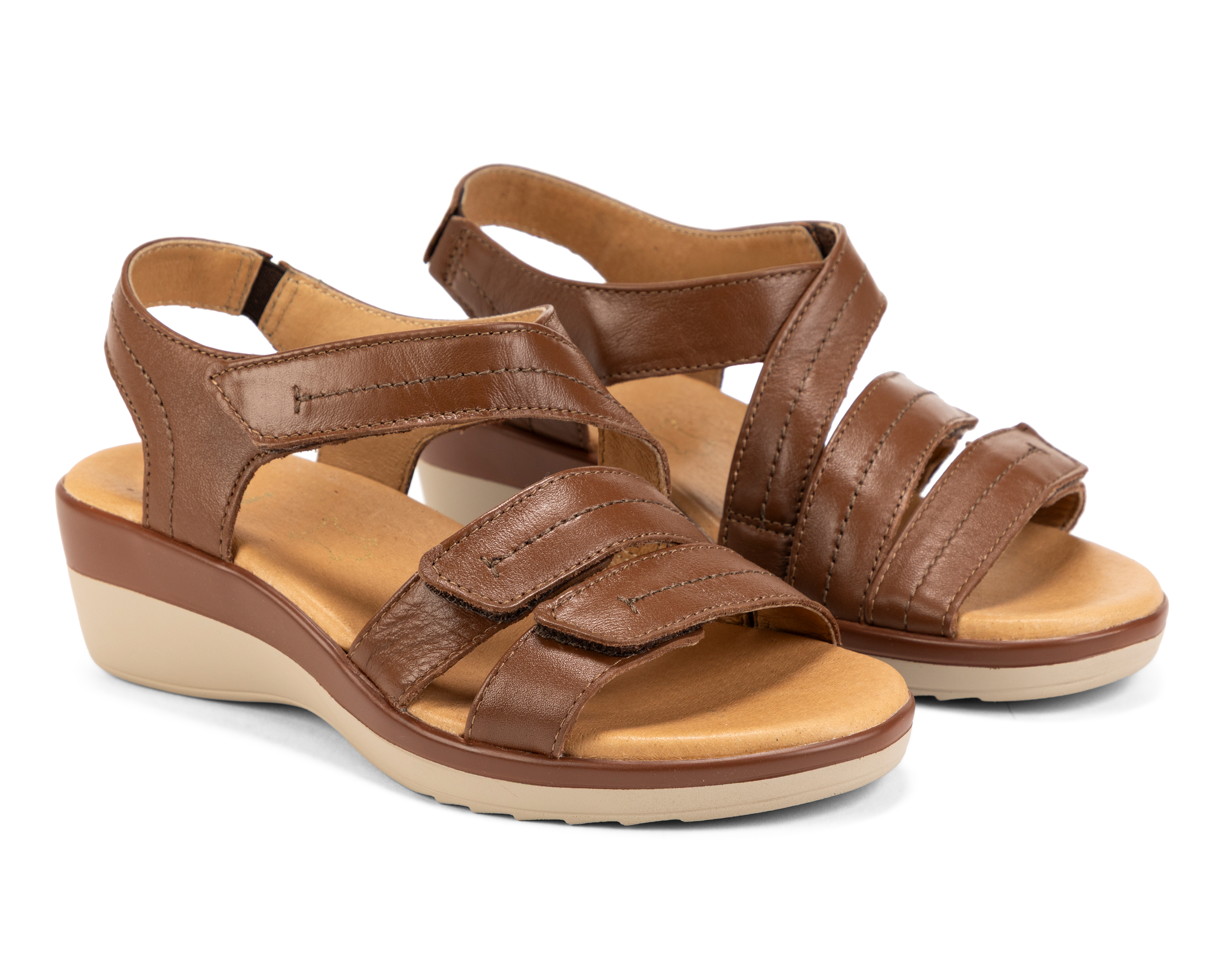 Foto 2 pulgar | Foto 1 | Sandalias Confort Flexi Amapola de Piel para Mujer