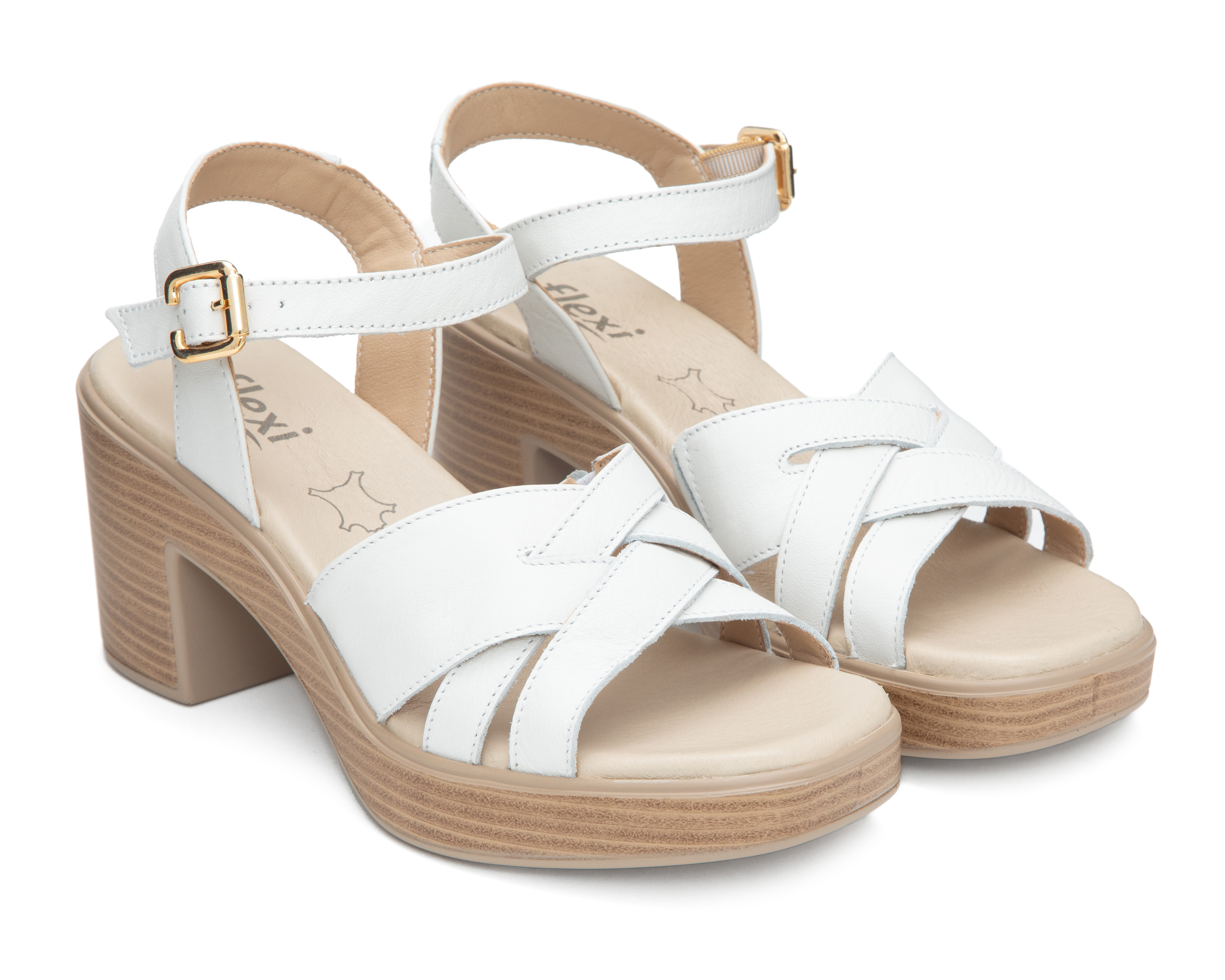 Sandalias Confort Flexi Kaia de Piel para Mujer