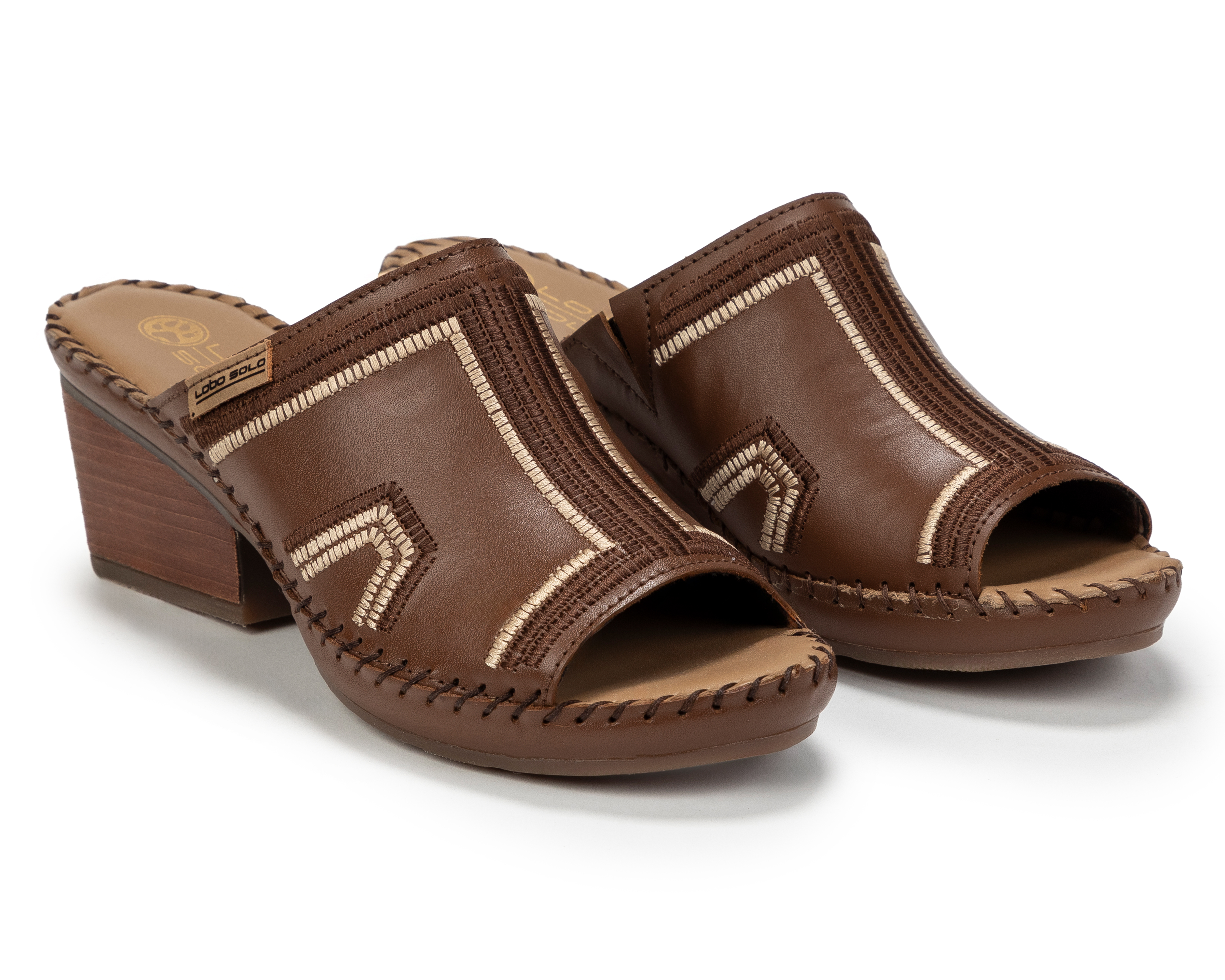 Foto 1 | Foto 1 | Sandalias Confort Lobo Solo de Piel para Mujer