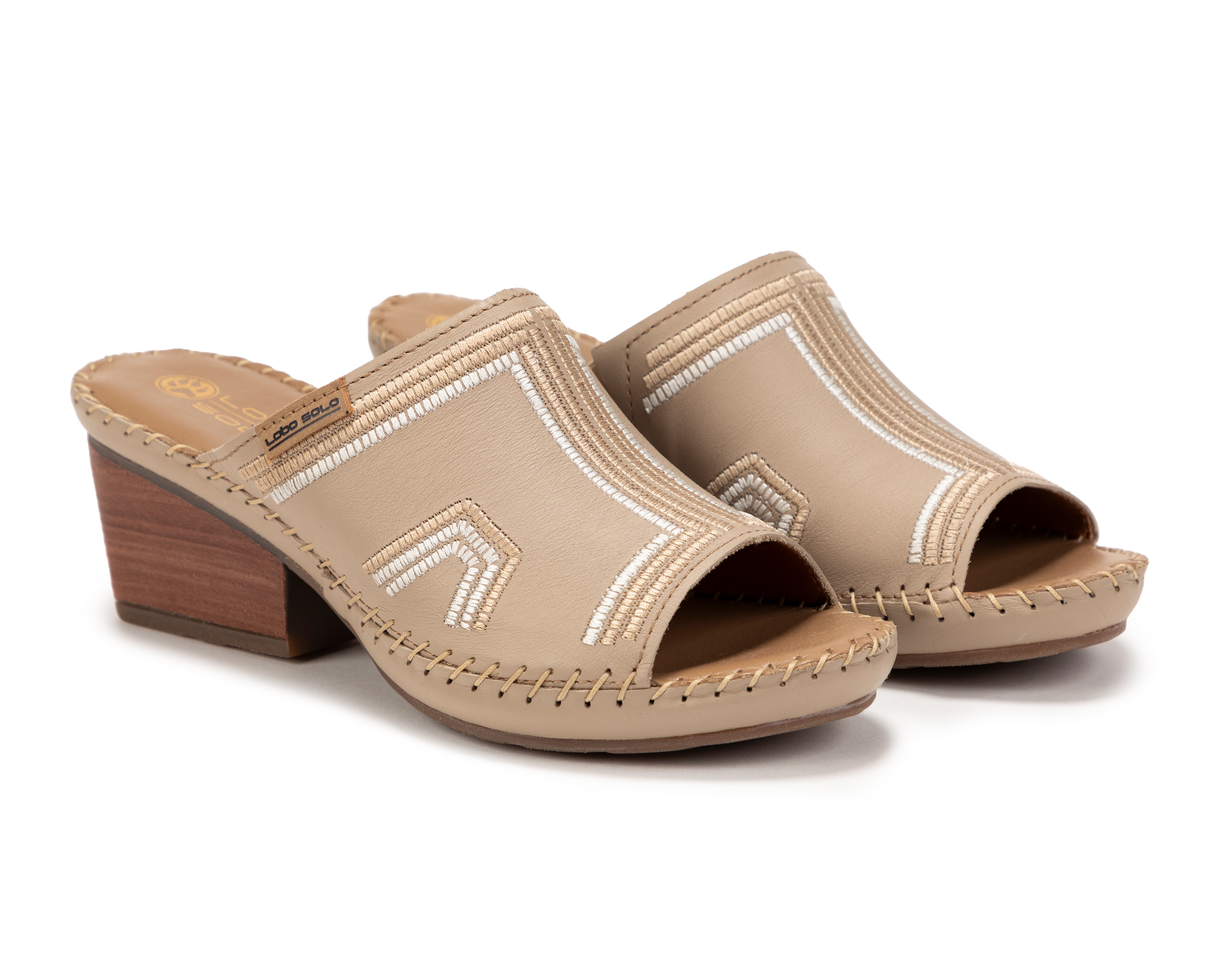 Sandalias Confort Lobo Solo de Piel para Mujer