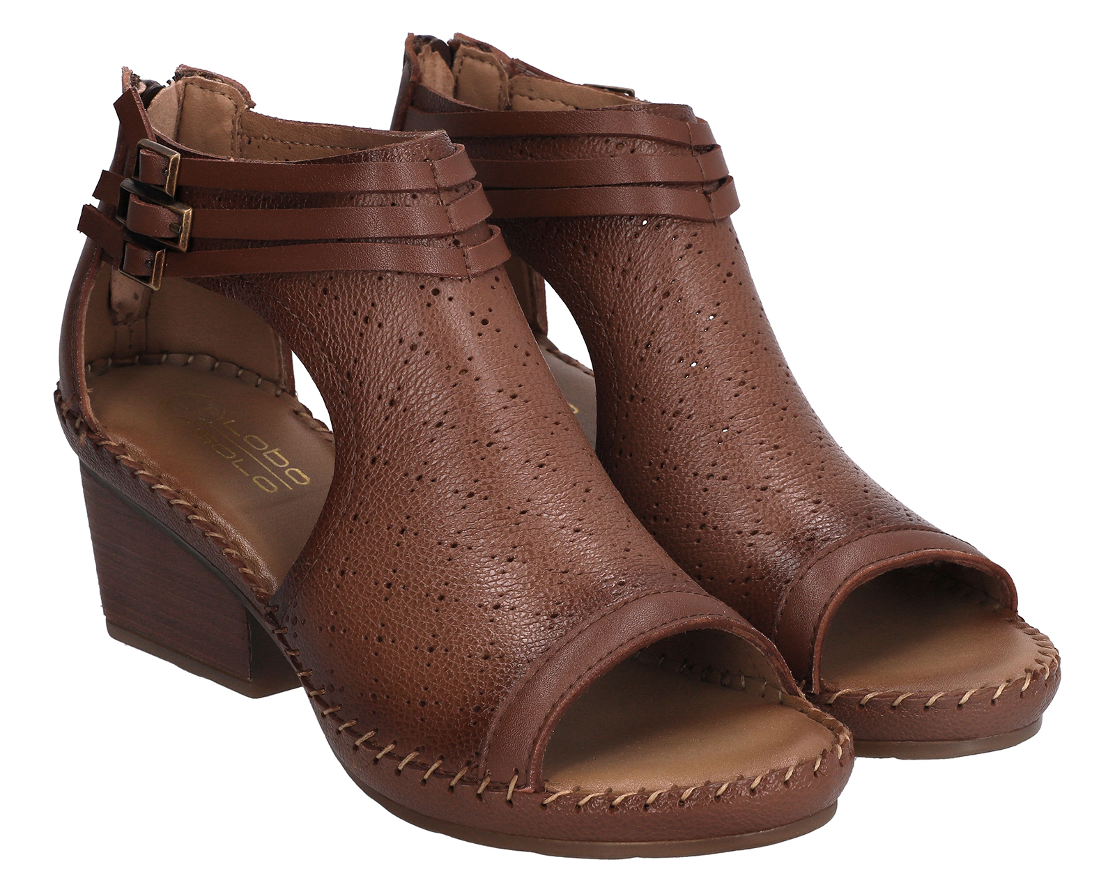 Foto 1 | Foto 1 | Sandalias Confort Lobo Solo de Piel para Mujer