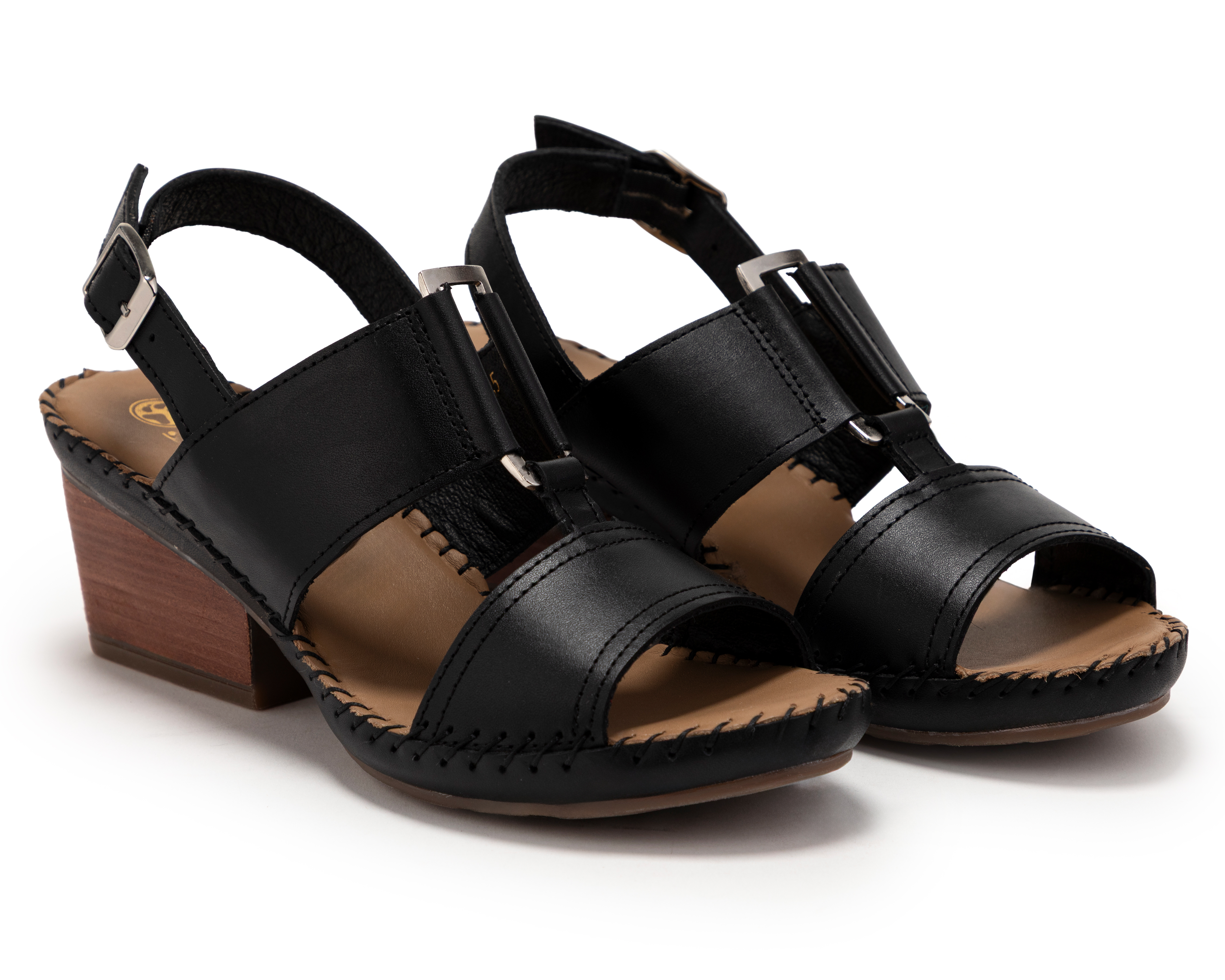 Sandalias Confort Lobo Solo de Piel para Mujer