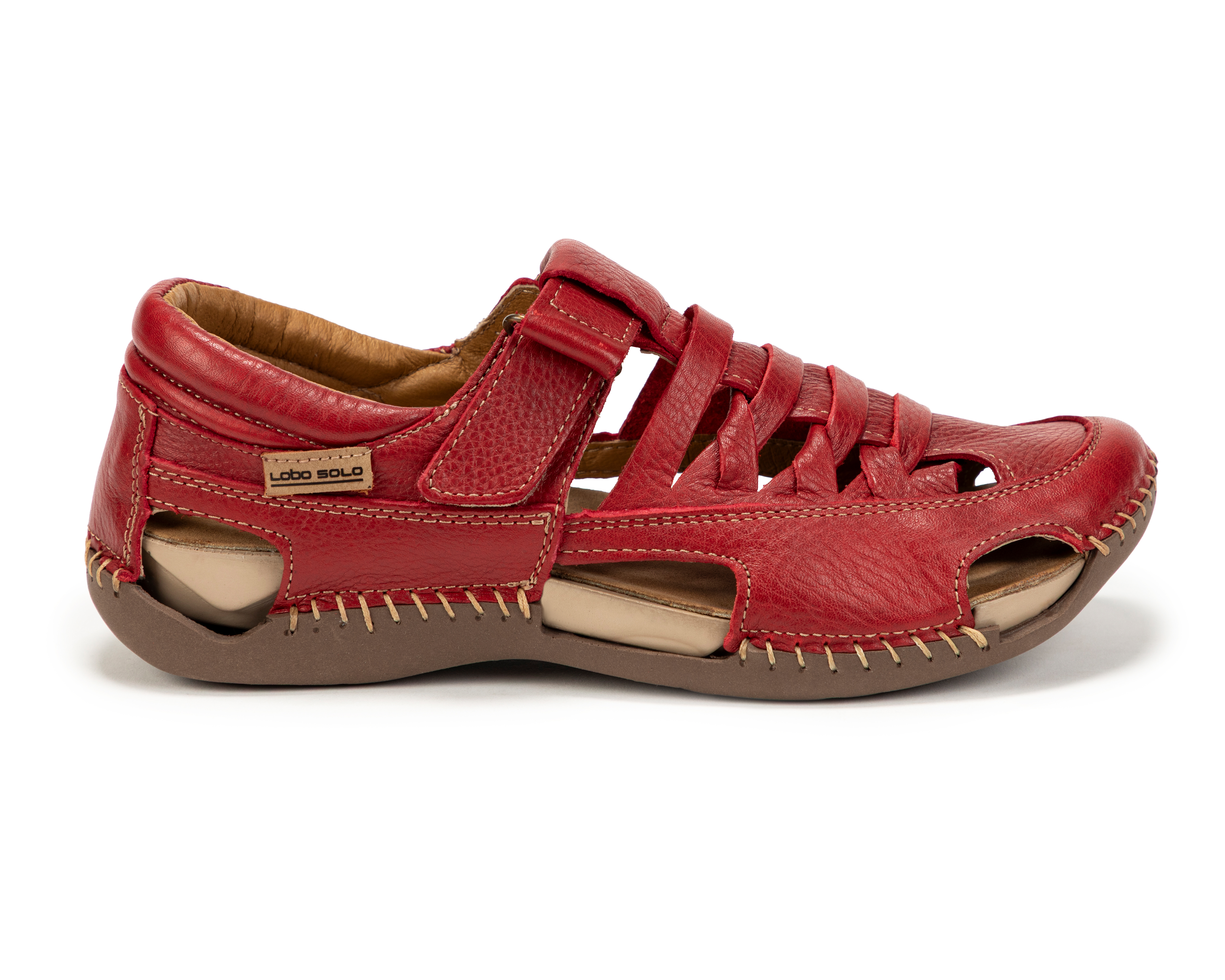 Foto 2 | Foto 2 | Sandalias Confort Lobo Solo de Piel para Mujer