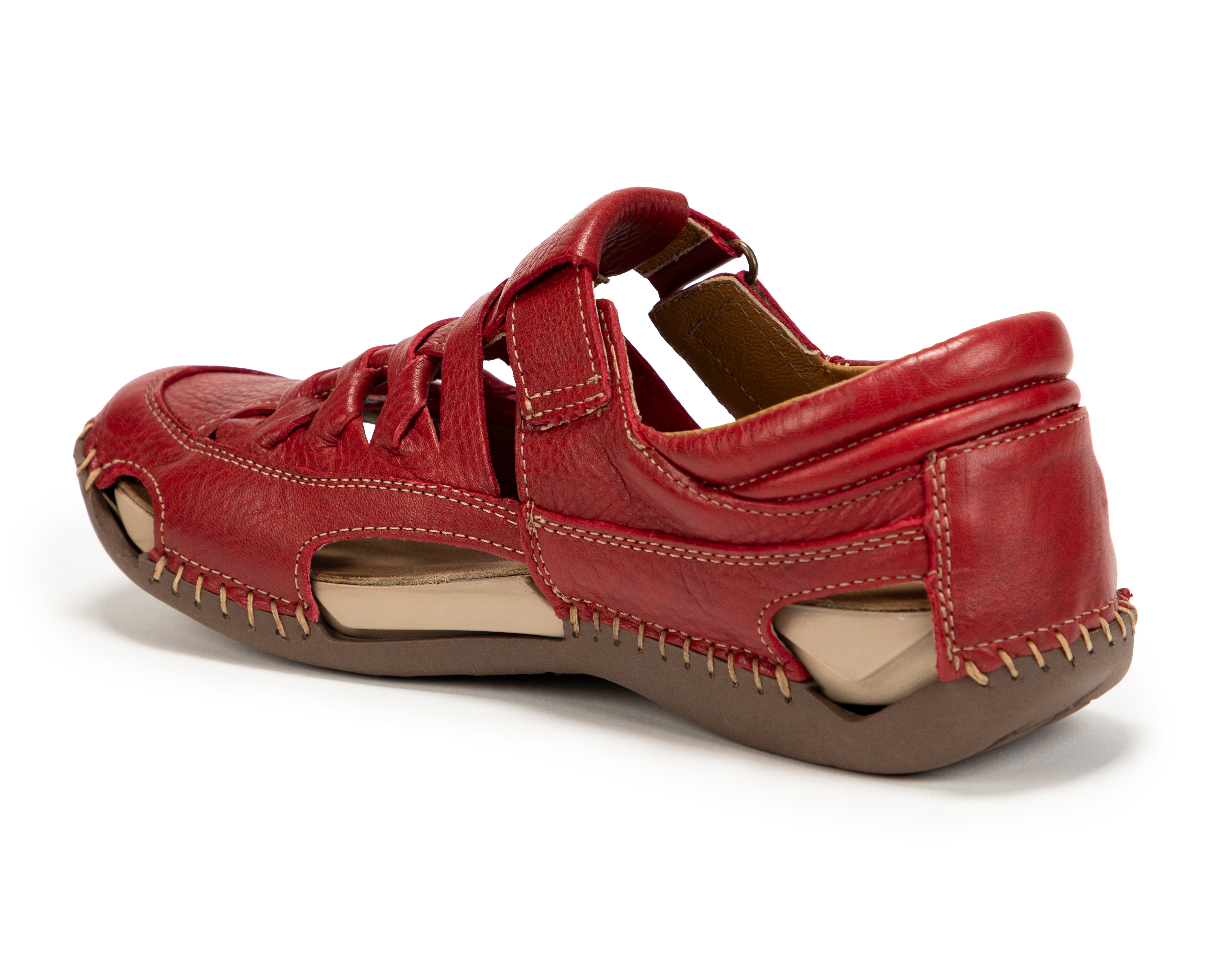 Foto 4 pulgar | Foto 3 | Sandalias Confort Lobo Solo de Piel para Mujer