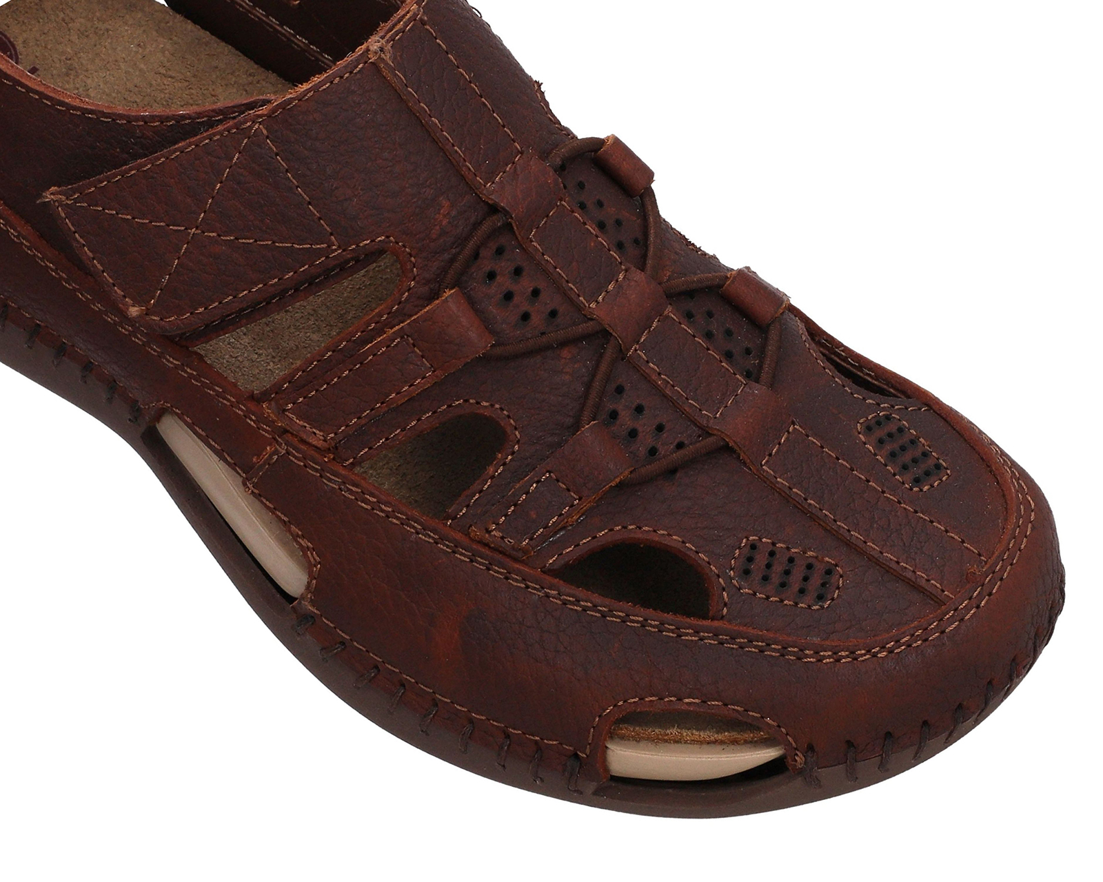 Foto 6 | Foto 6 | Sandalias Confort Lobo Solo de Piel para Mujer