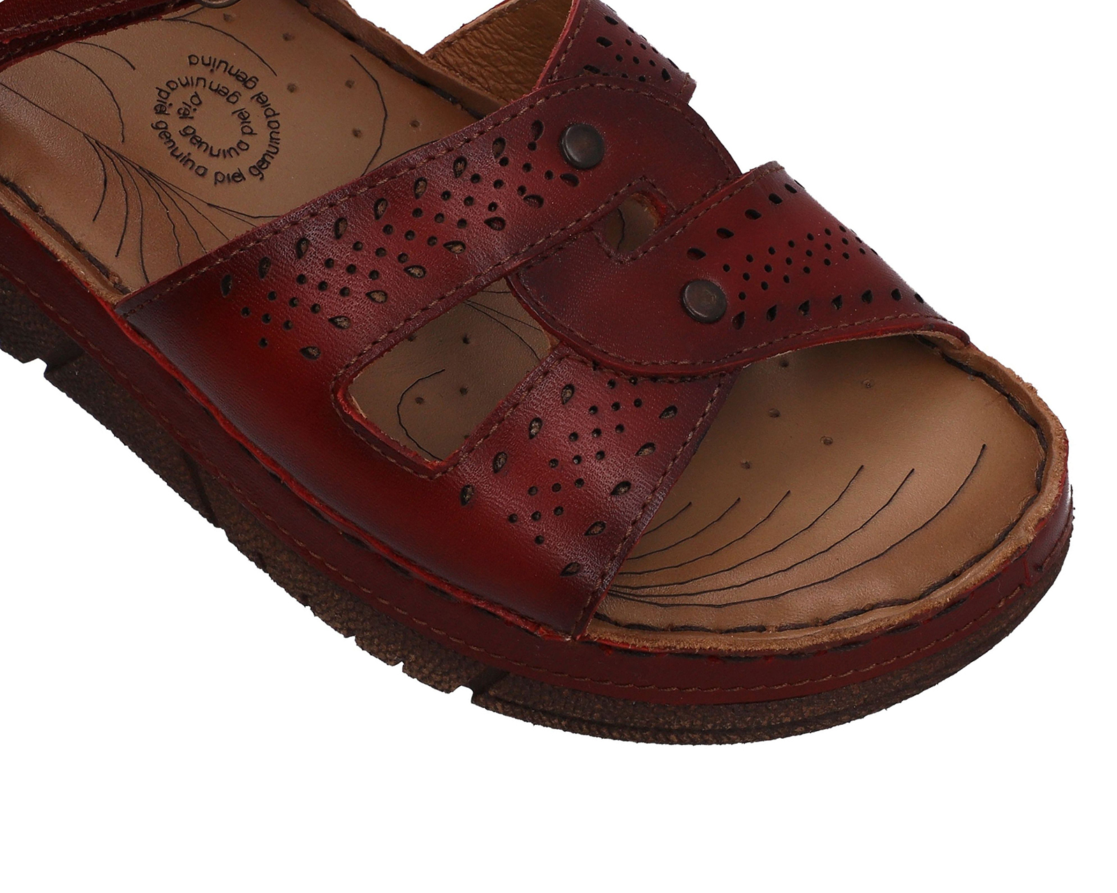 Foto 6 | Foto 6 | Sandalias Confort Lobo Solo de Piel para Mujer