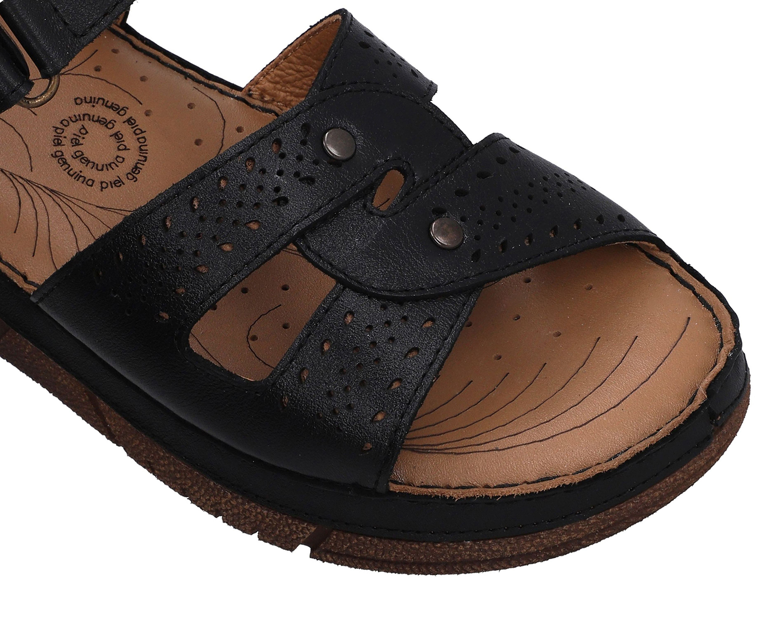 Foto 7 pulgar | Foto 6 | Sandalias Confort Lobo Solo de Piel para Mujer