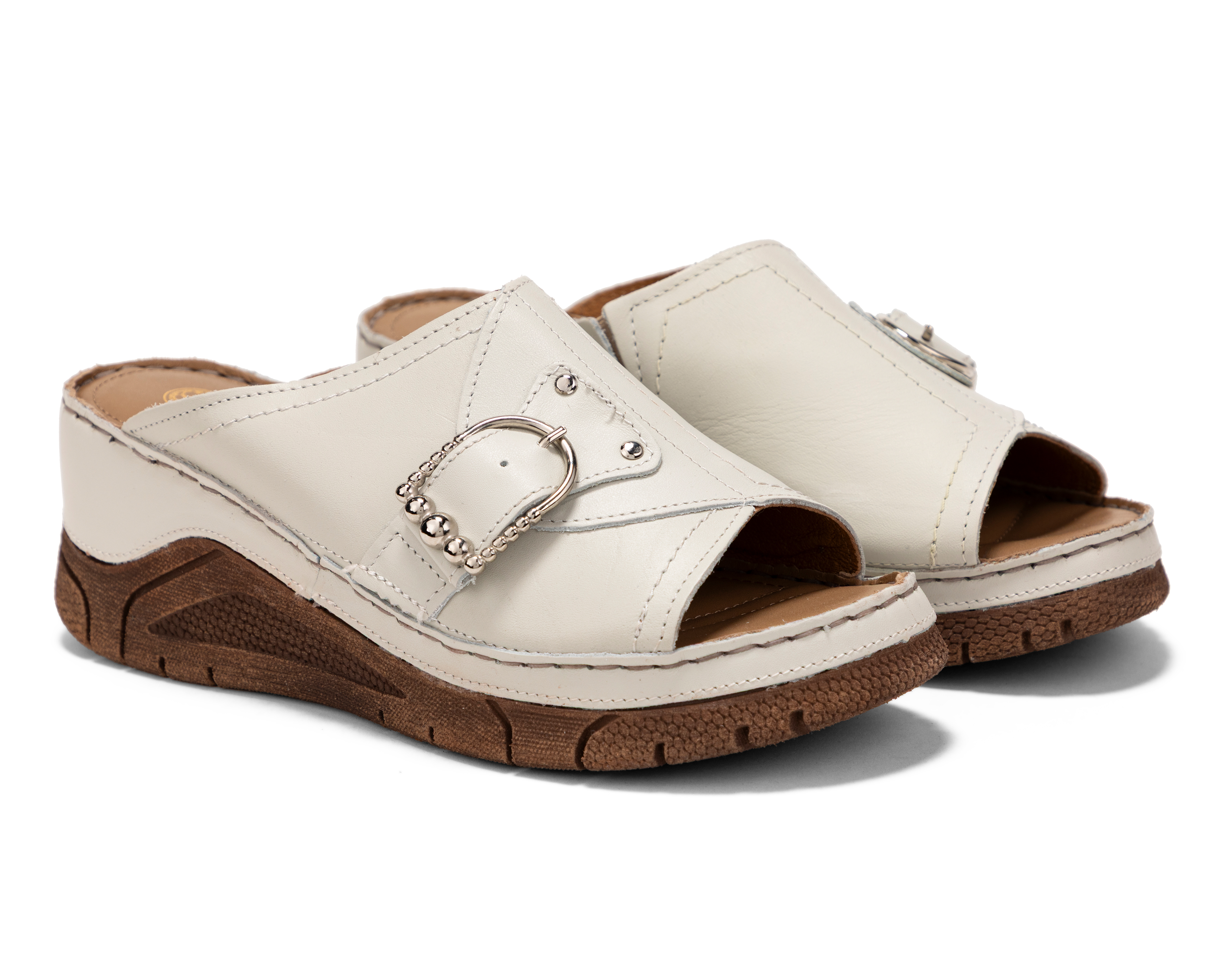 Sandalias Confort Lobo Solo de Piel para Mujer