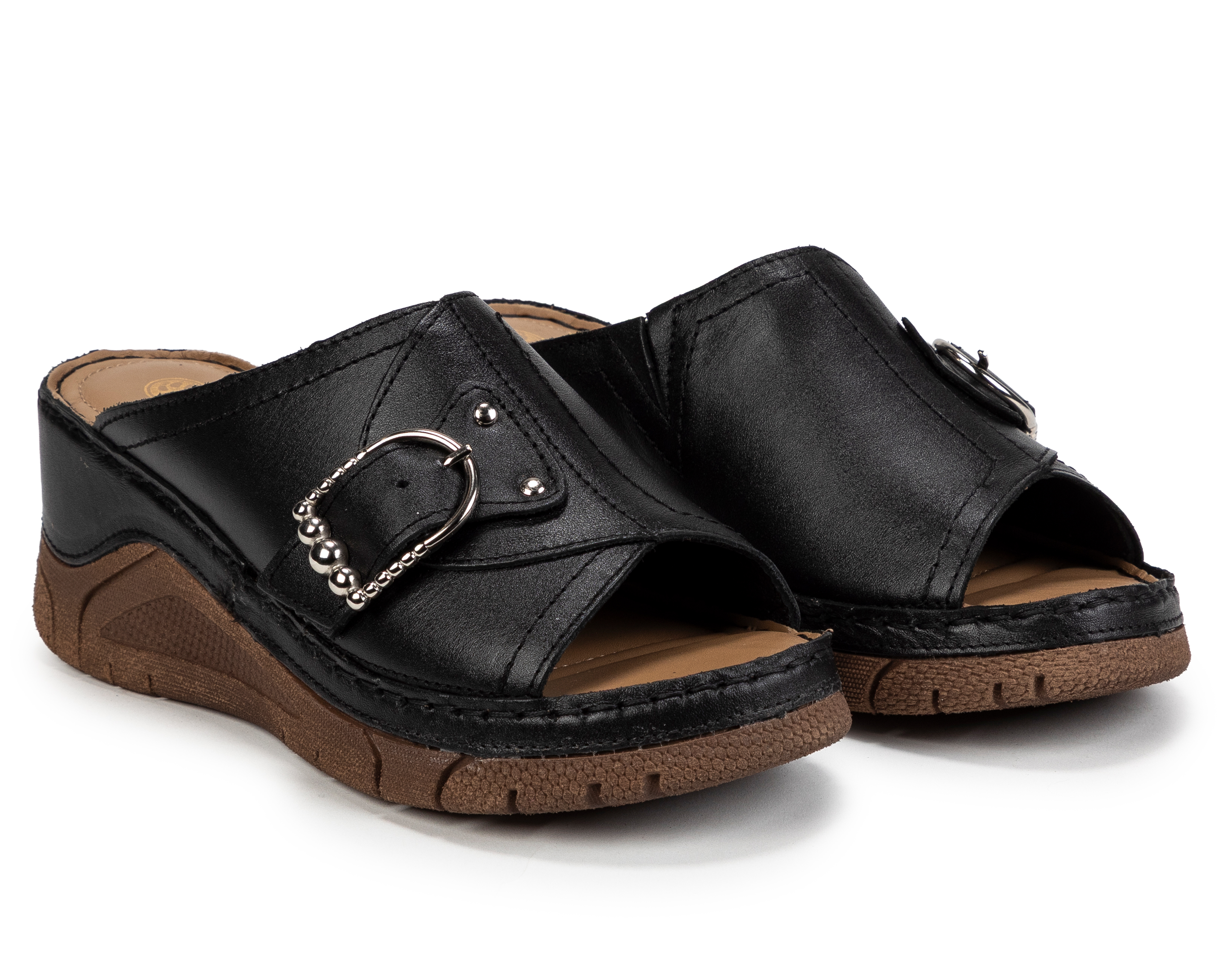 Sandalias Confort Lobo Solo de Piel para Mujer