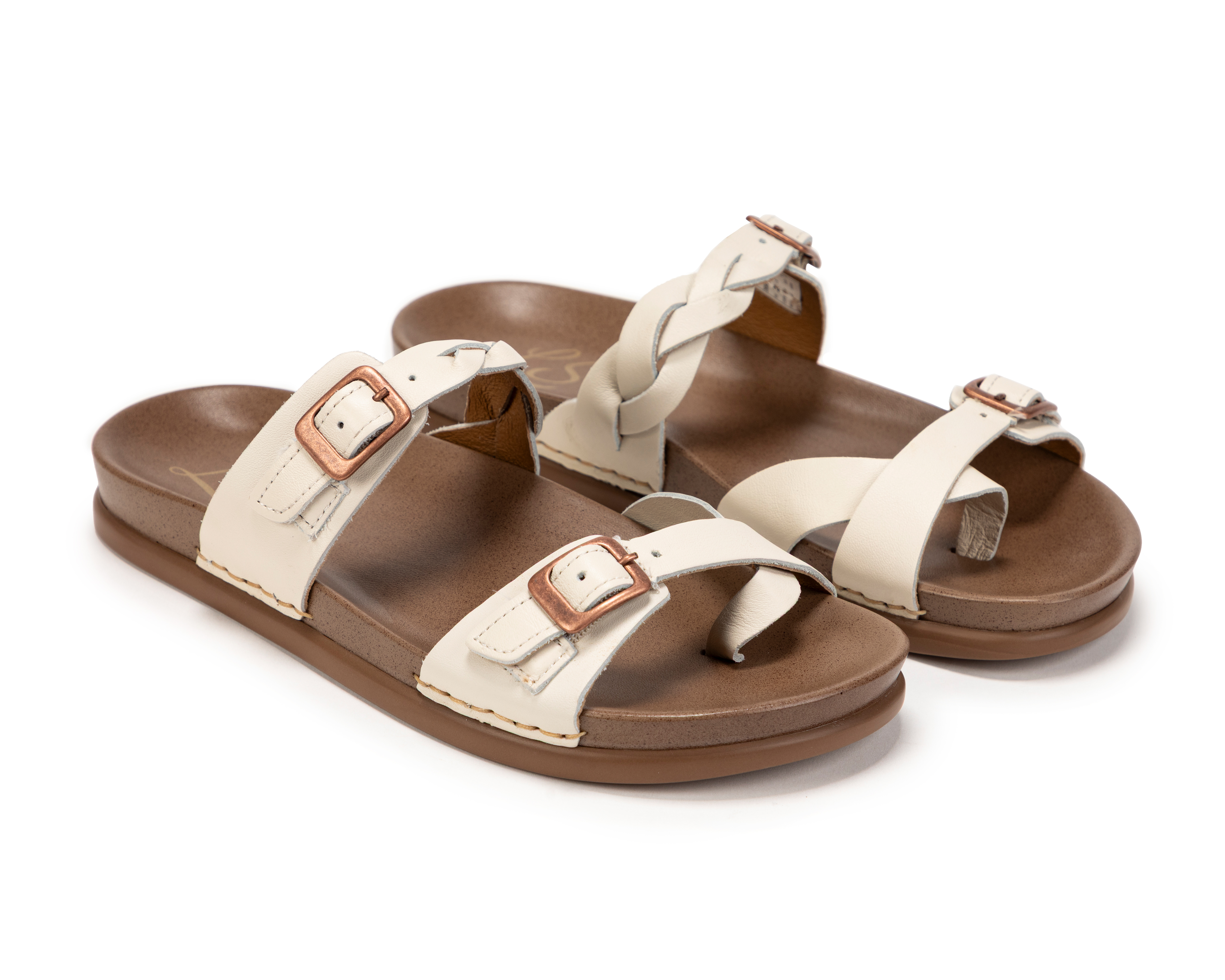 Sandalias Confort Lobo Solo de Piel para Mujer