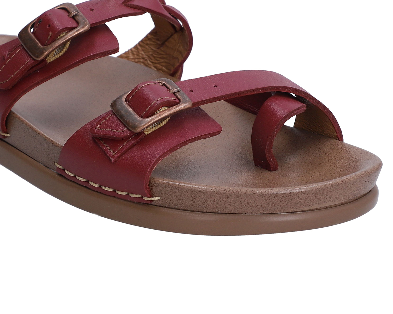 Foto 7 pulgar | Foto 6 | Sandalias Confort Lobo Solo de Piel para Mujer