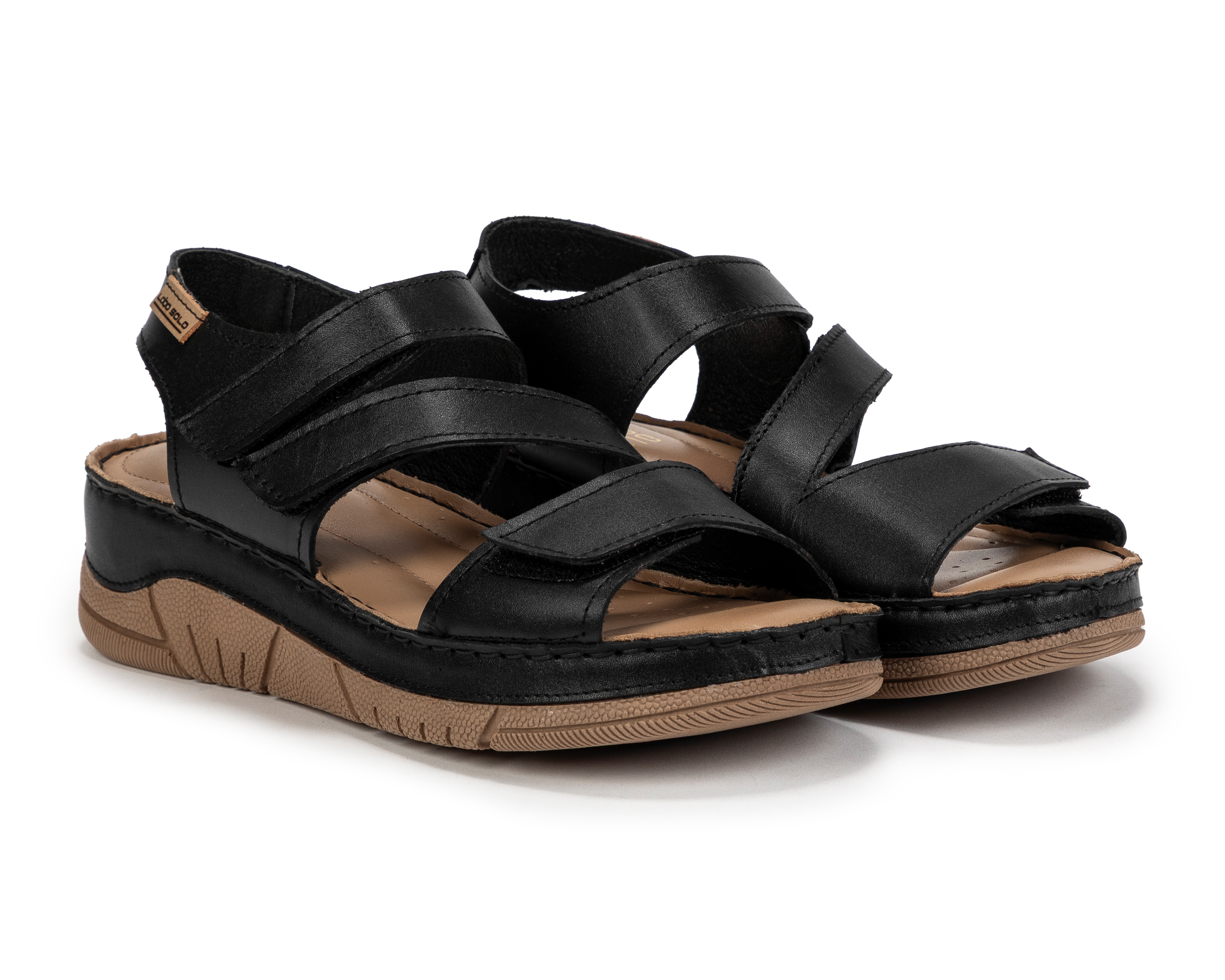 Sandalias Confort Lobo Solo de Piel para Mujer