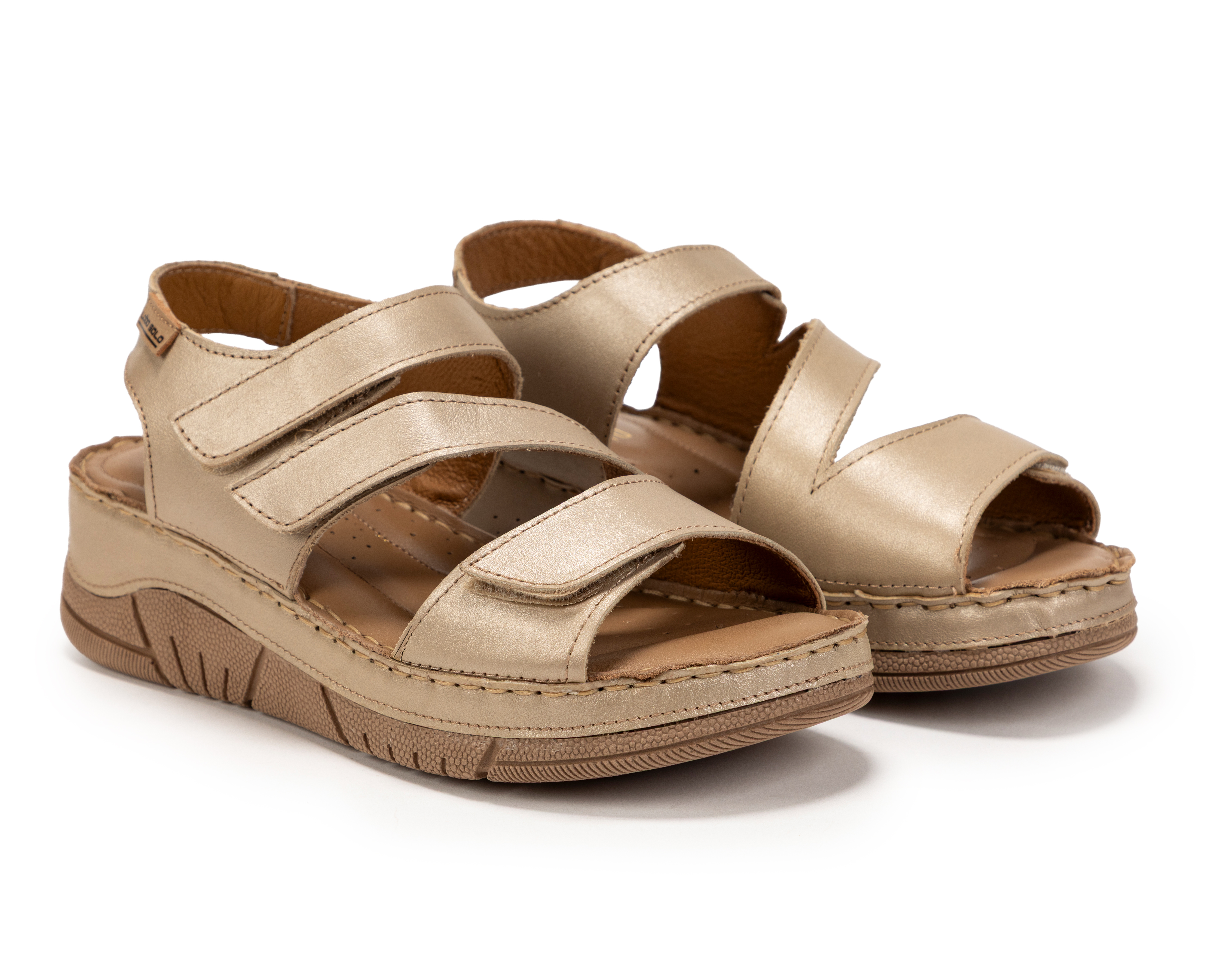 Foto 1 | Foto 1 | Sandalias Confort Lobo Solo de Piel para Mujer