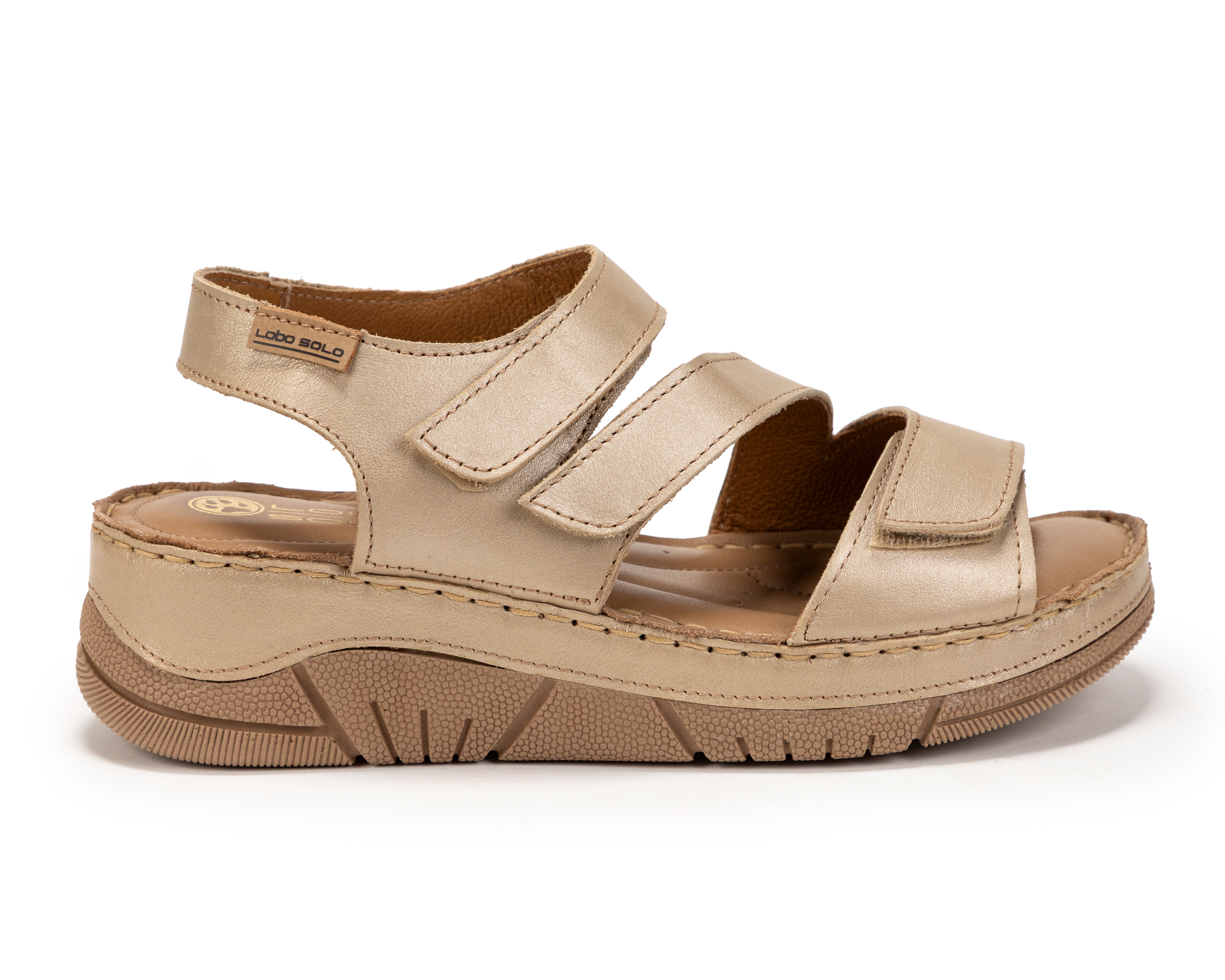 Foto 2 | Foto 2 | Sandalias Confort Lobo Solo de Piel para Mujer