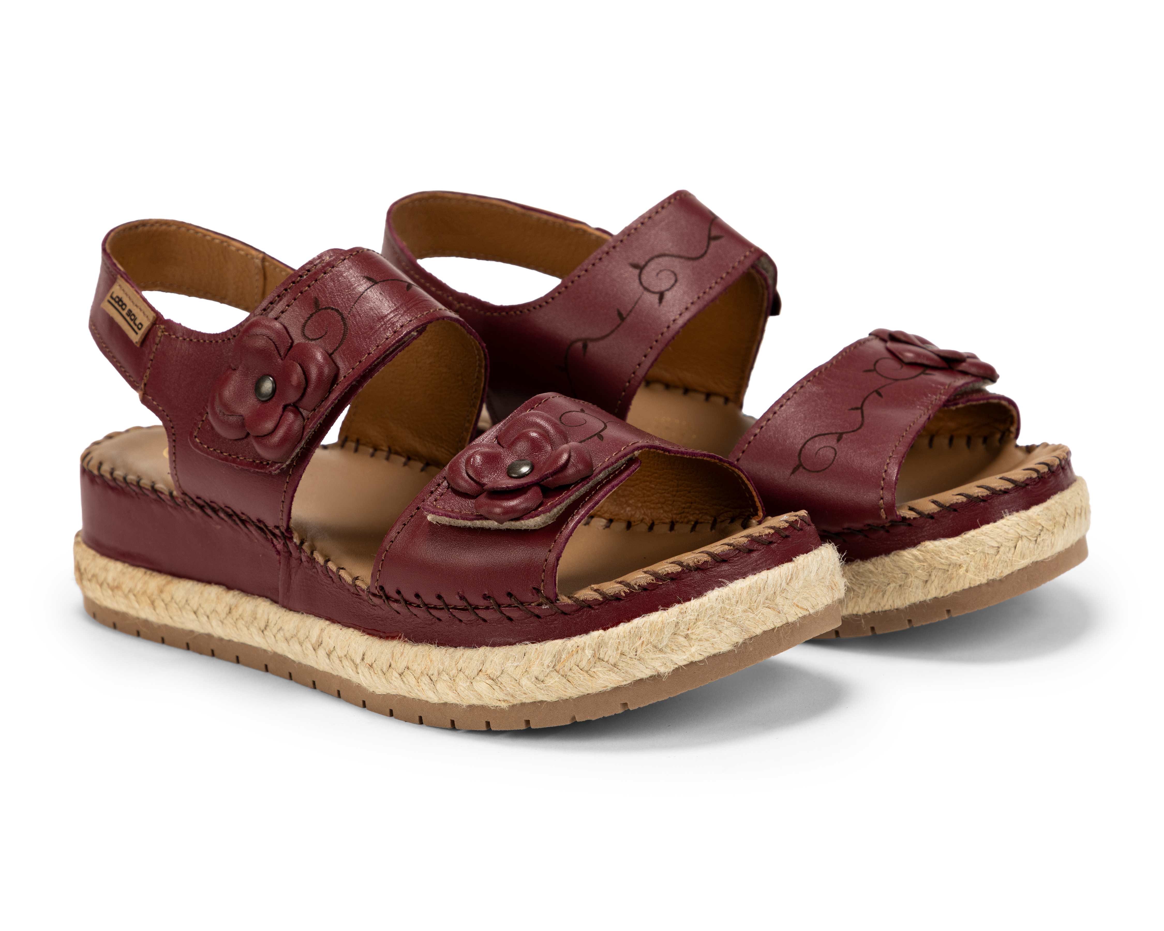 Sandalias Confort Lobo Solo de Piel para Mujer