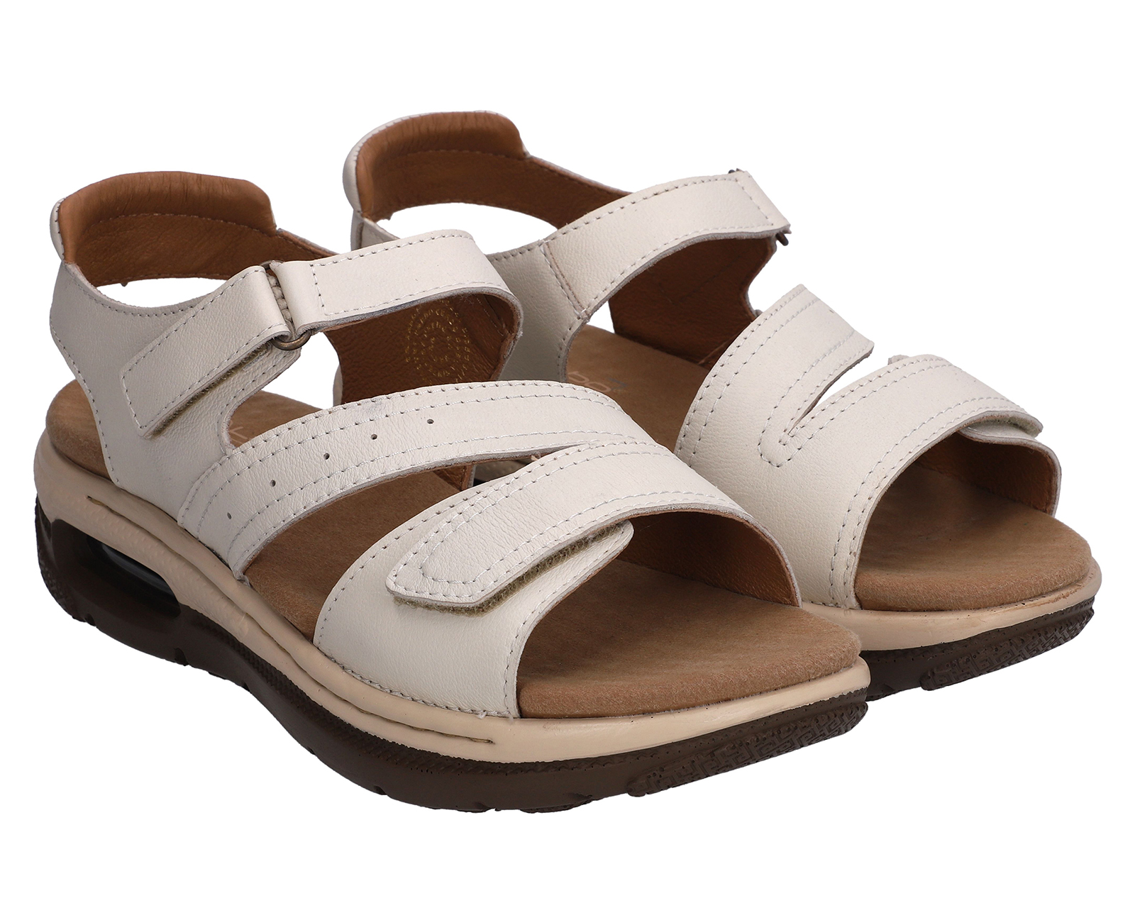 Sandalias Confort Lobo Solo de Piel para Mujer