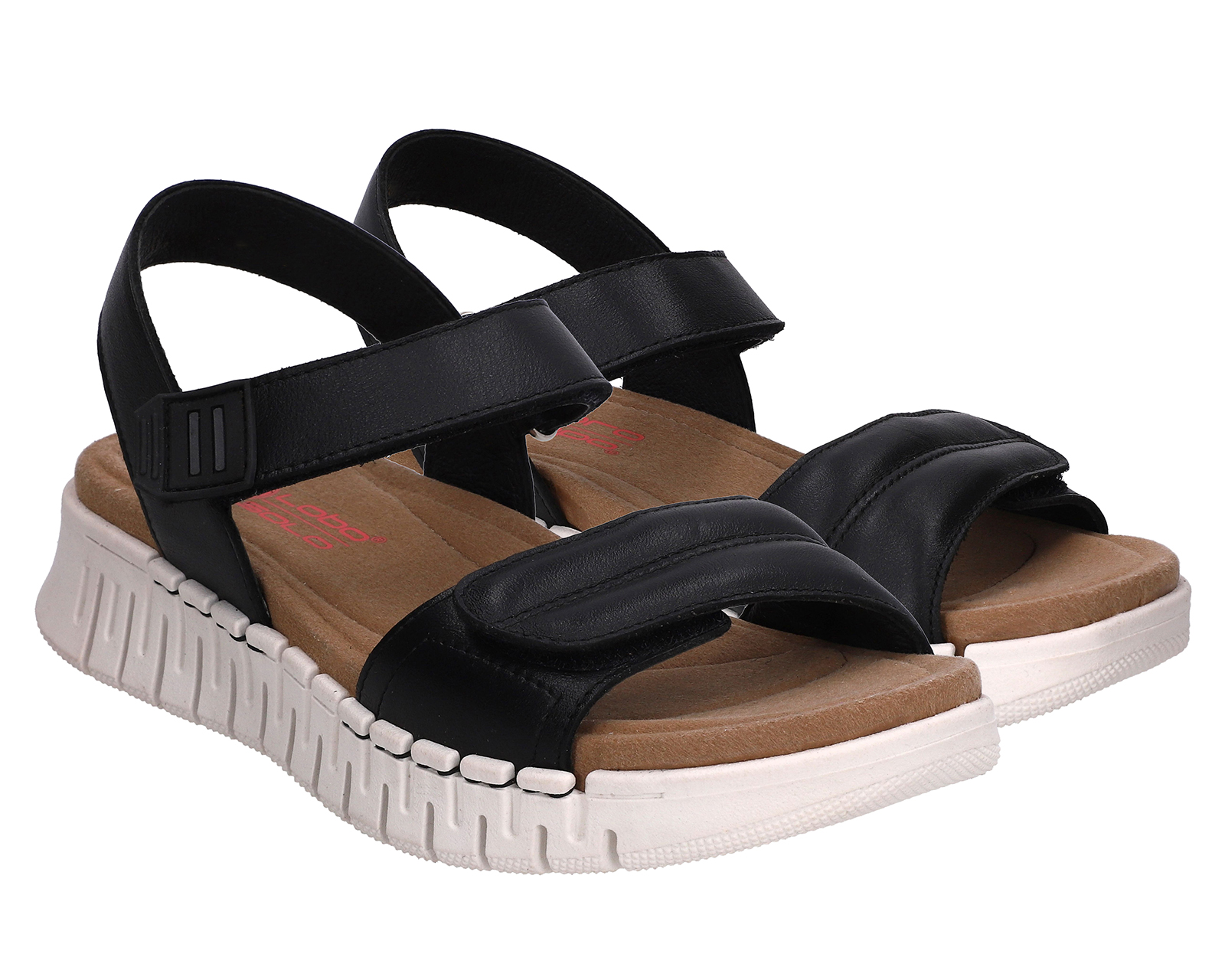 Sandalias Confort Lobo Solo de Piel para Mujer