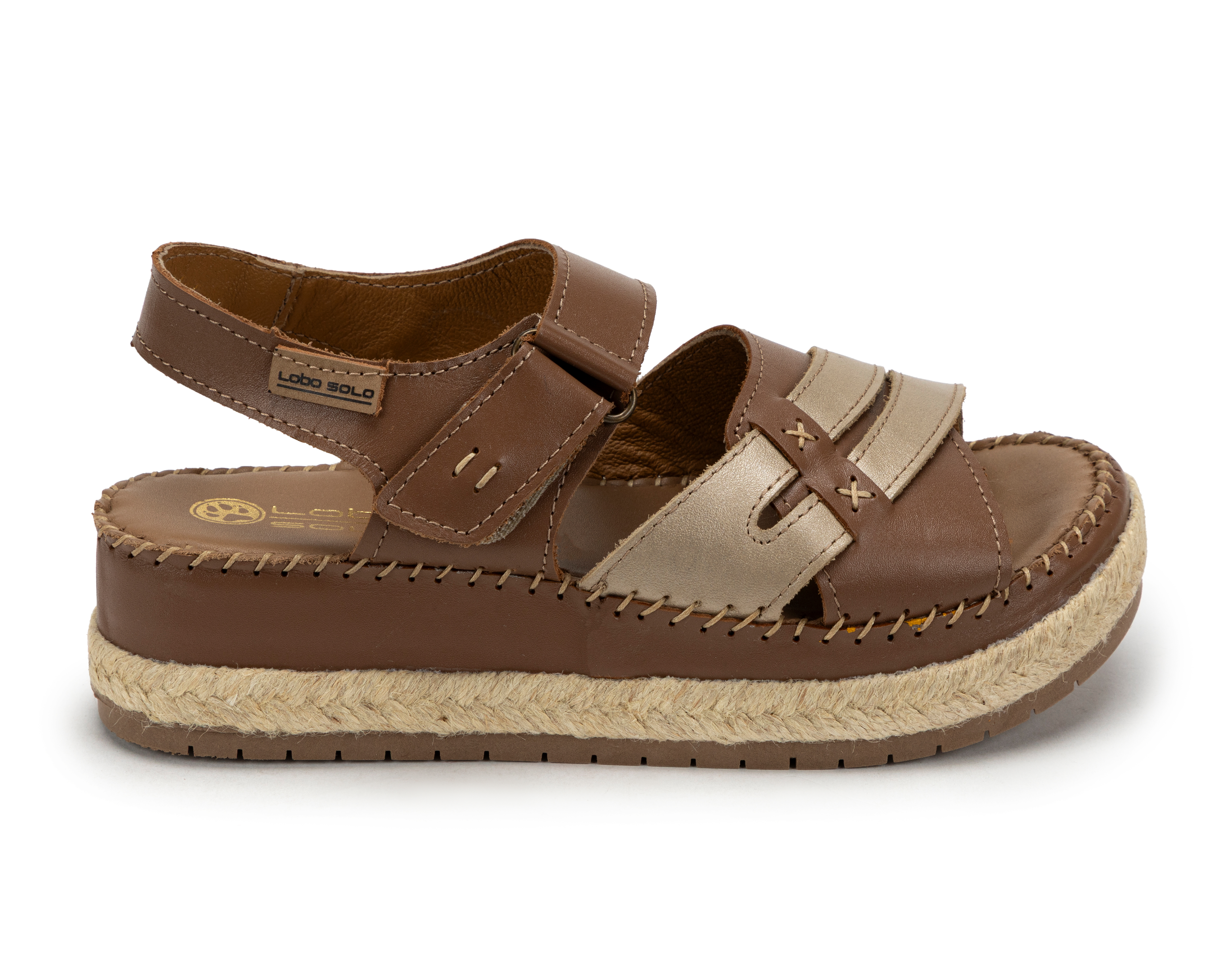 Foto 3 pulgar | Foto 2 | Sandalias Confort Lobo Solo de Piel para Mujer