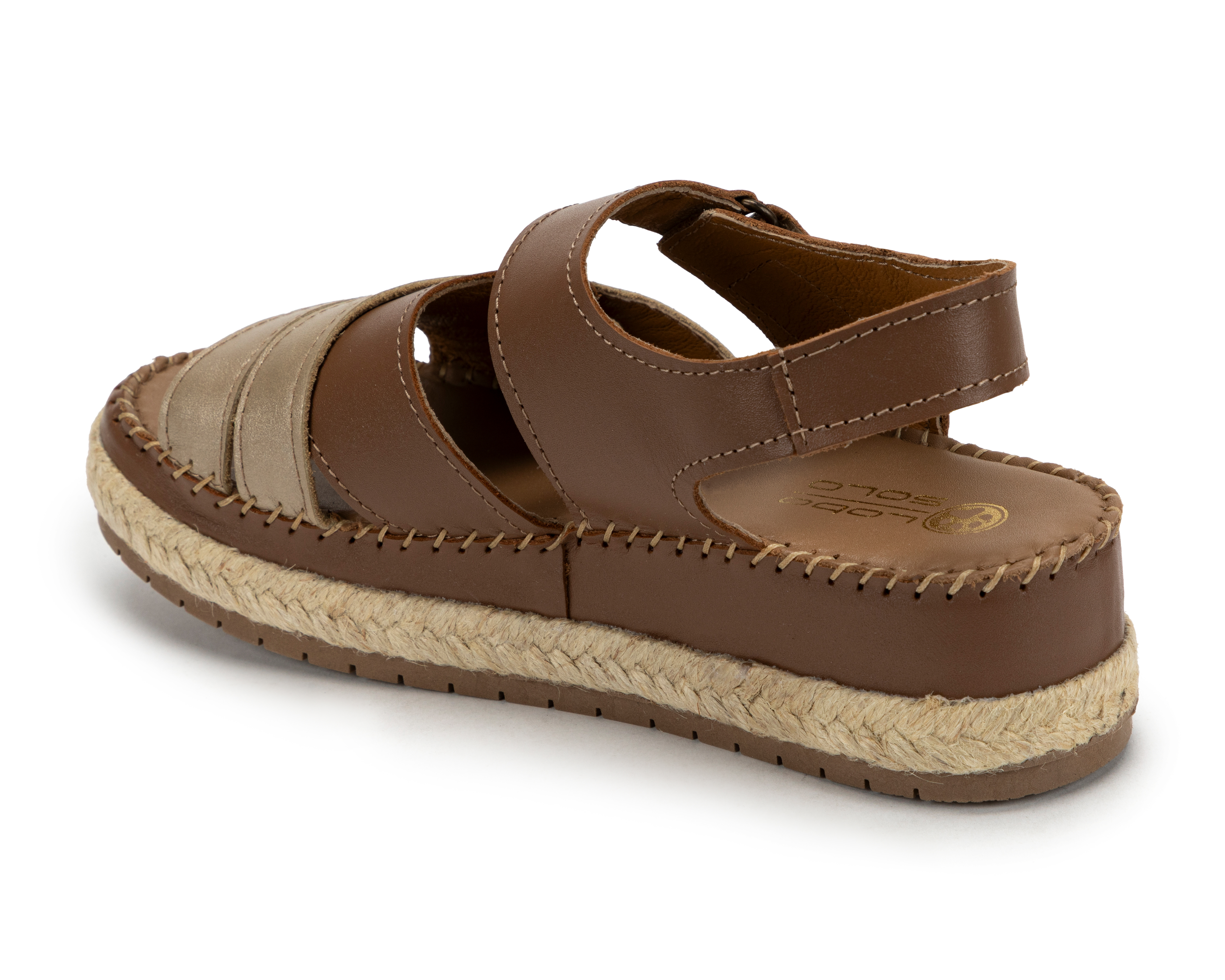 Foto 3 | Foto 3 | Sandalias Confort Lobo Solo de Piel para Mujer