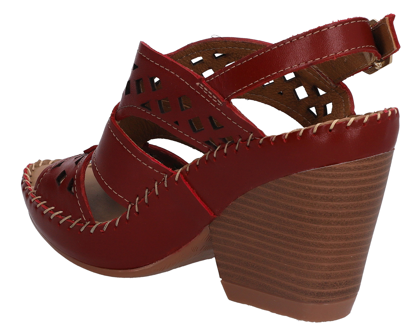 Foto 4 pulgar | Foto 3 | Sandalias Confort Lobo Solo de Piel para Mujer