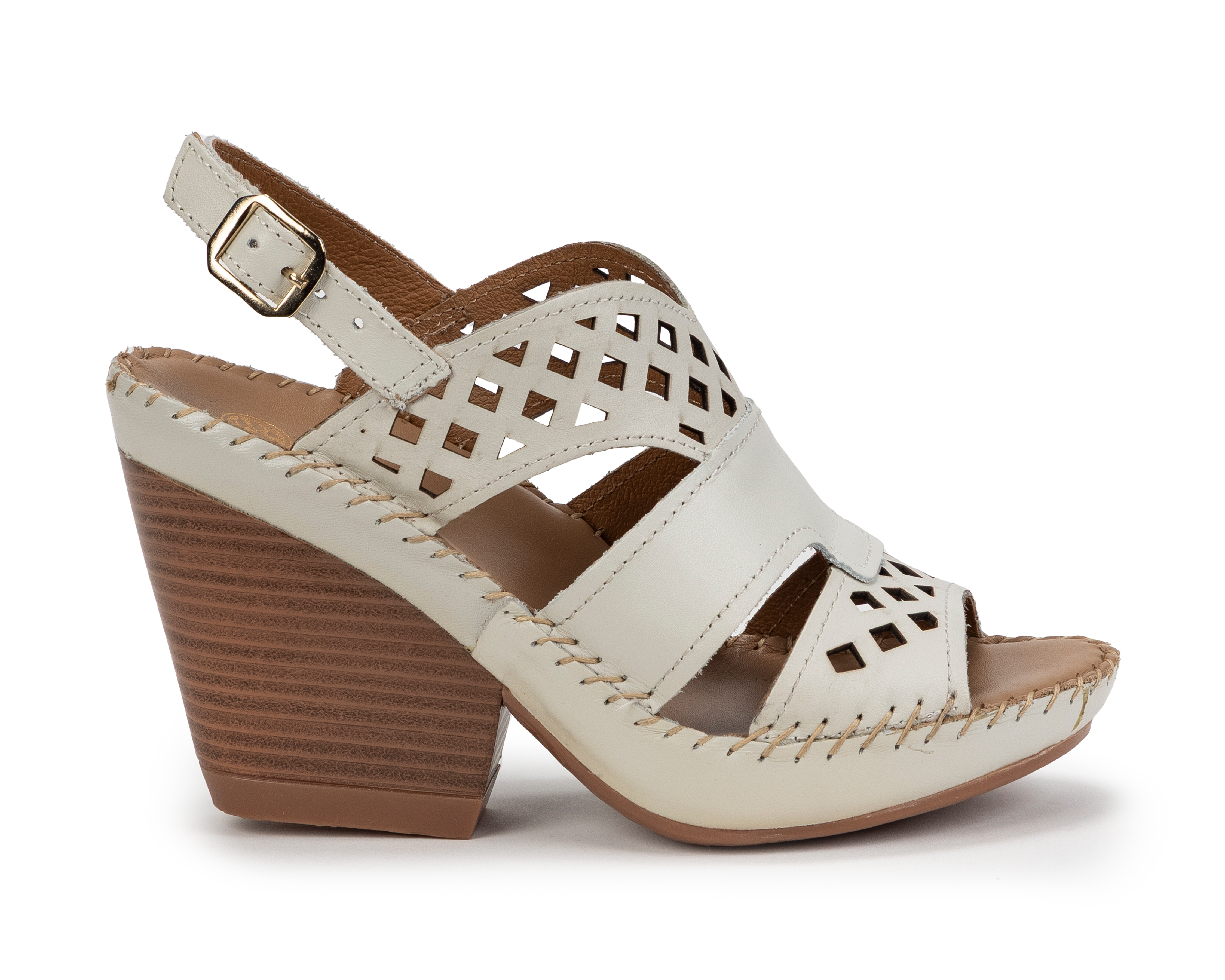 Foto 2 | Foto 2 | Sandalias Confort Lobo Solo de Piel para Mujer