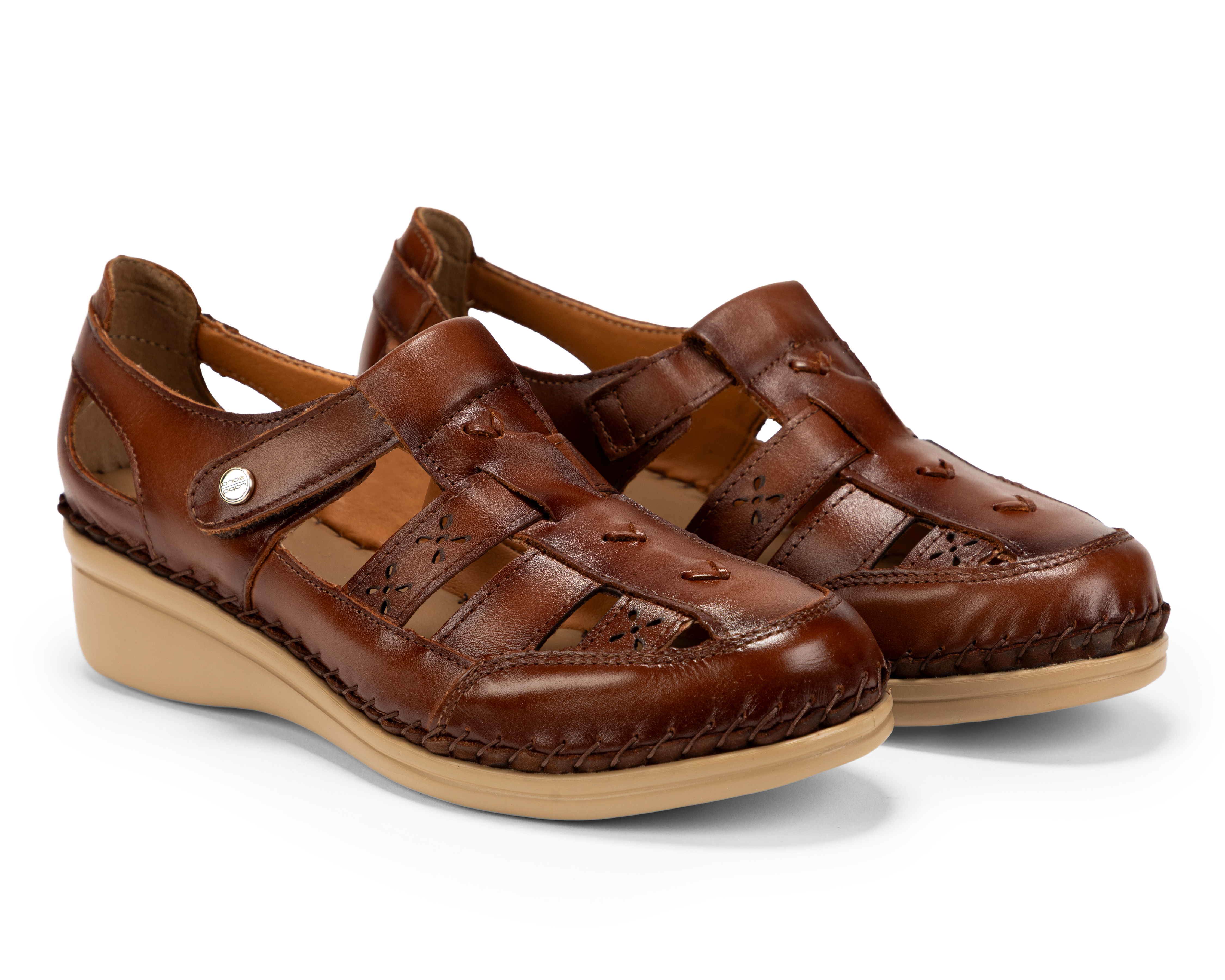 Foto 1 | Foto 1 | Sandalias Confort Lobo Solo de Piel para Mujer