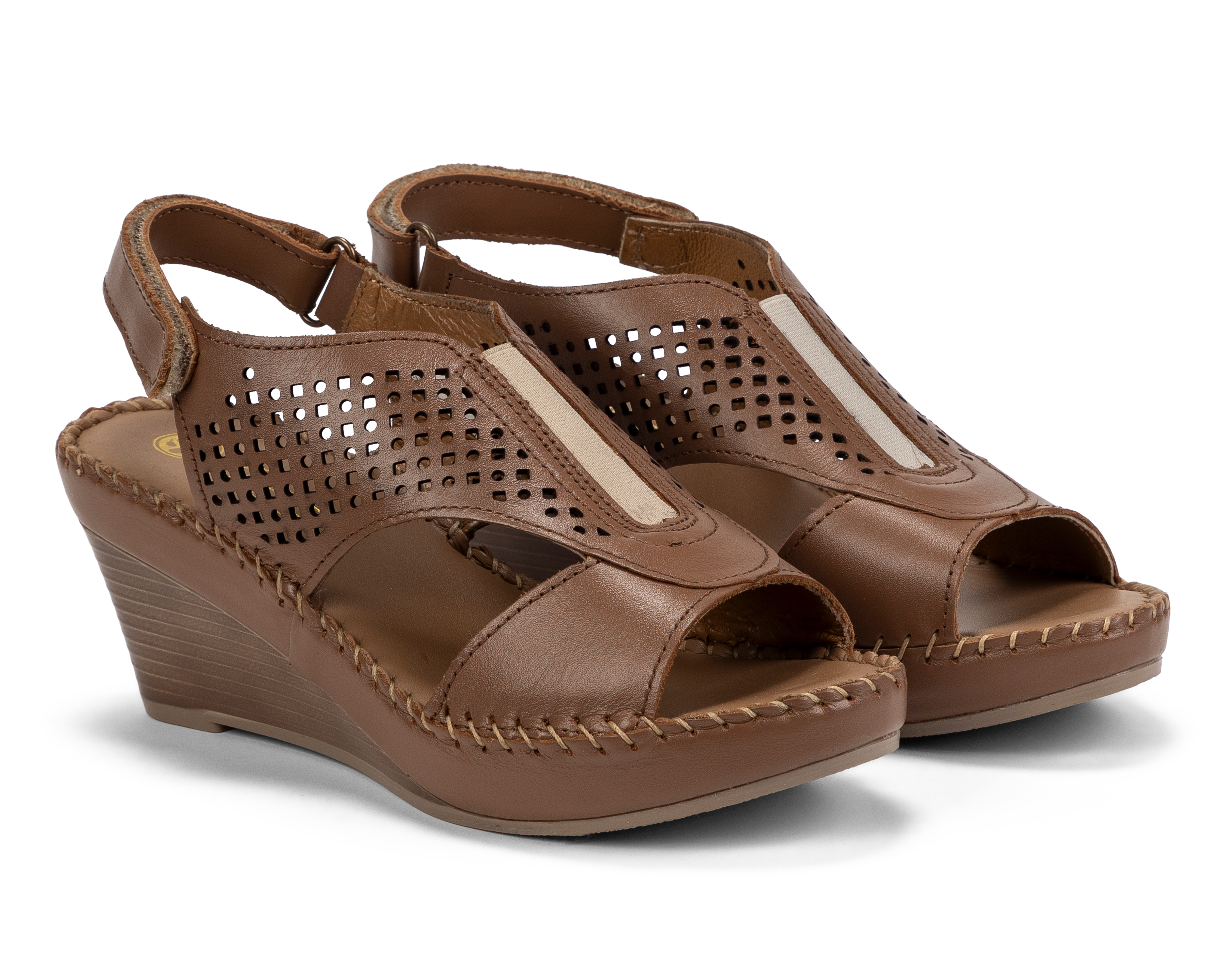 Foto 1 | Foto 1 | Sandalias Confort Lobo Solo de Piel para Mujer