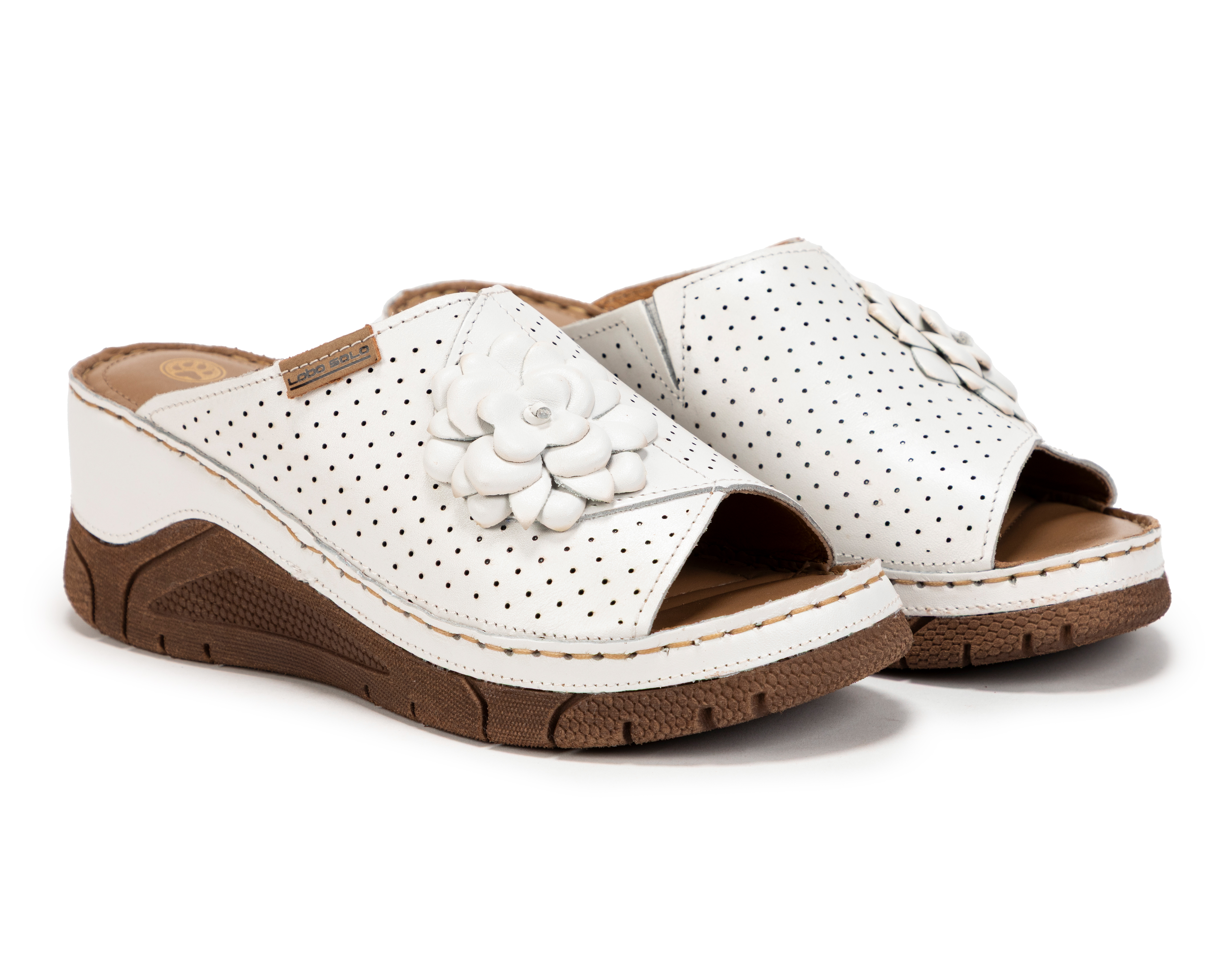 Sandalias Confort Lobo Solo de Piel para Mujer