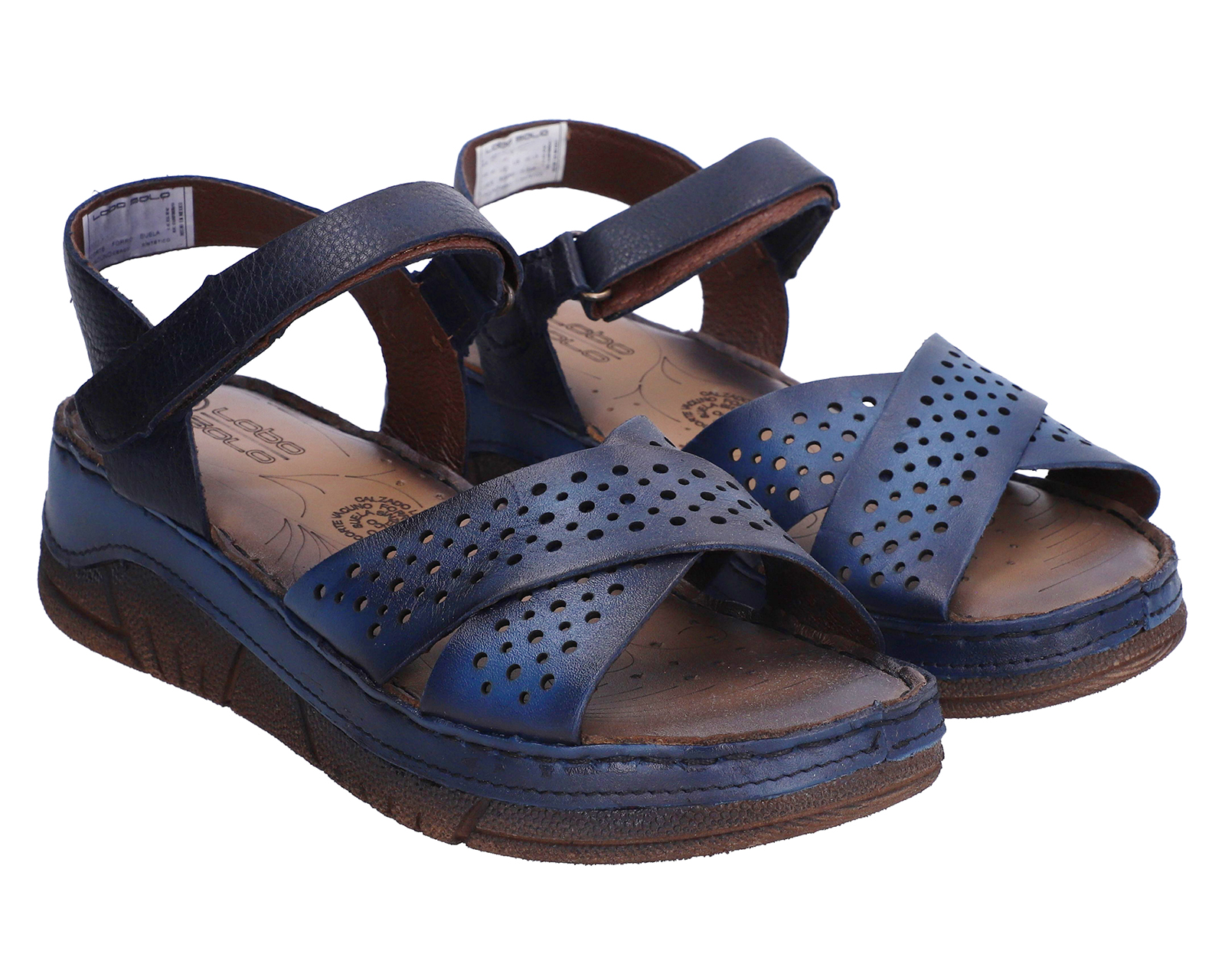 Sandalias Confort Lobo Solo de Piel para Mujer