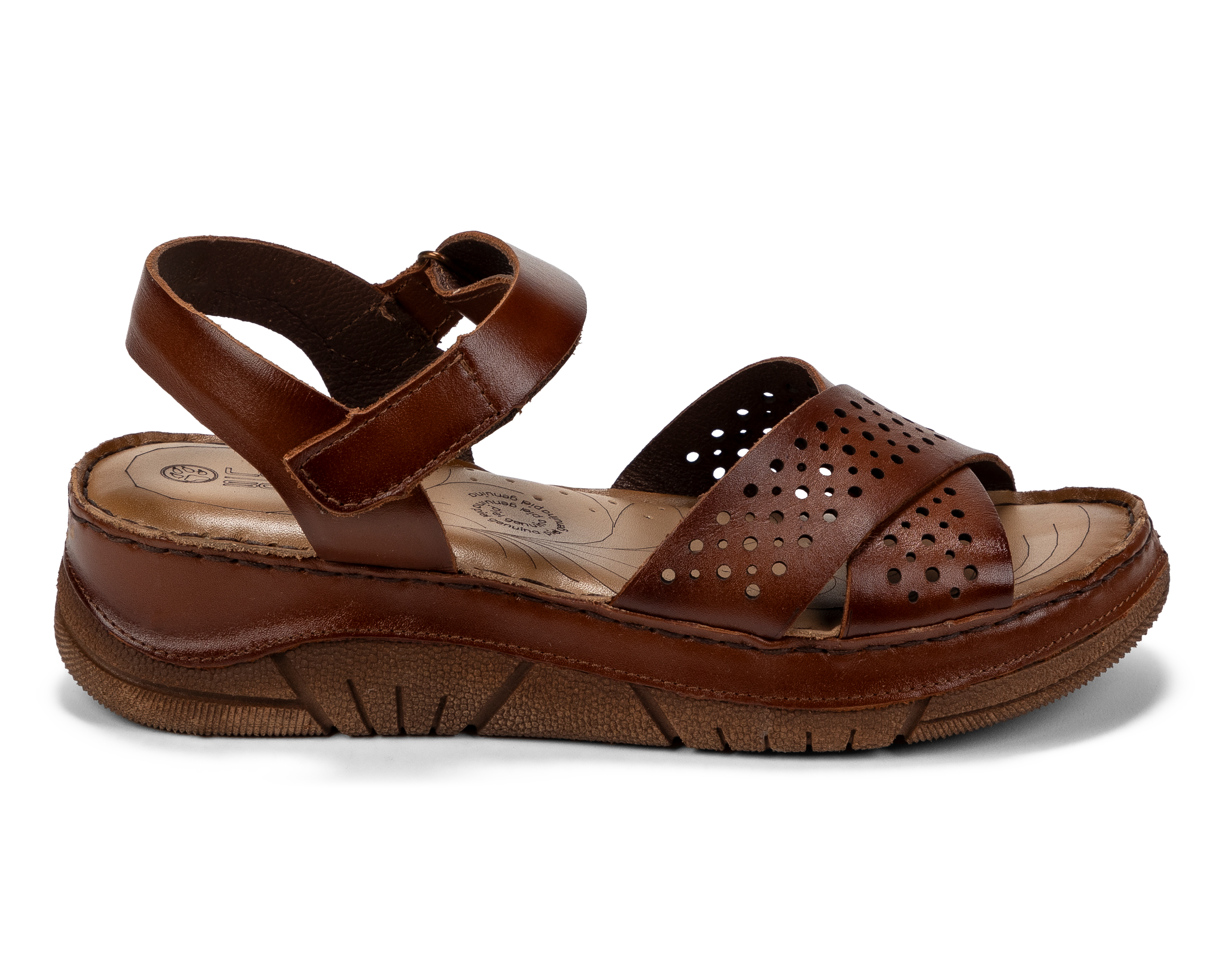 Foto 3 pulgar | Foto 2 | Sandalias Confort Lobo Solo de Piel para Mujer