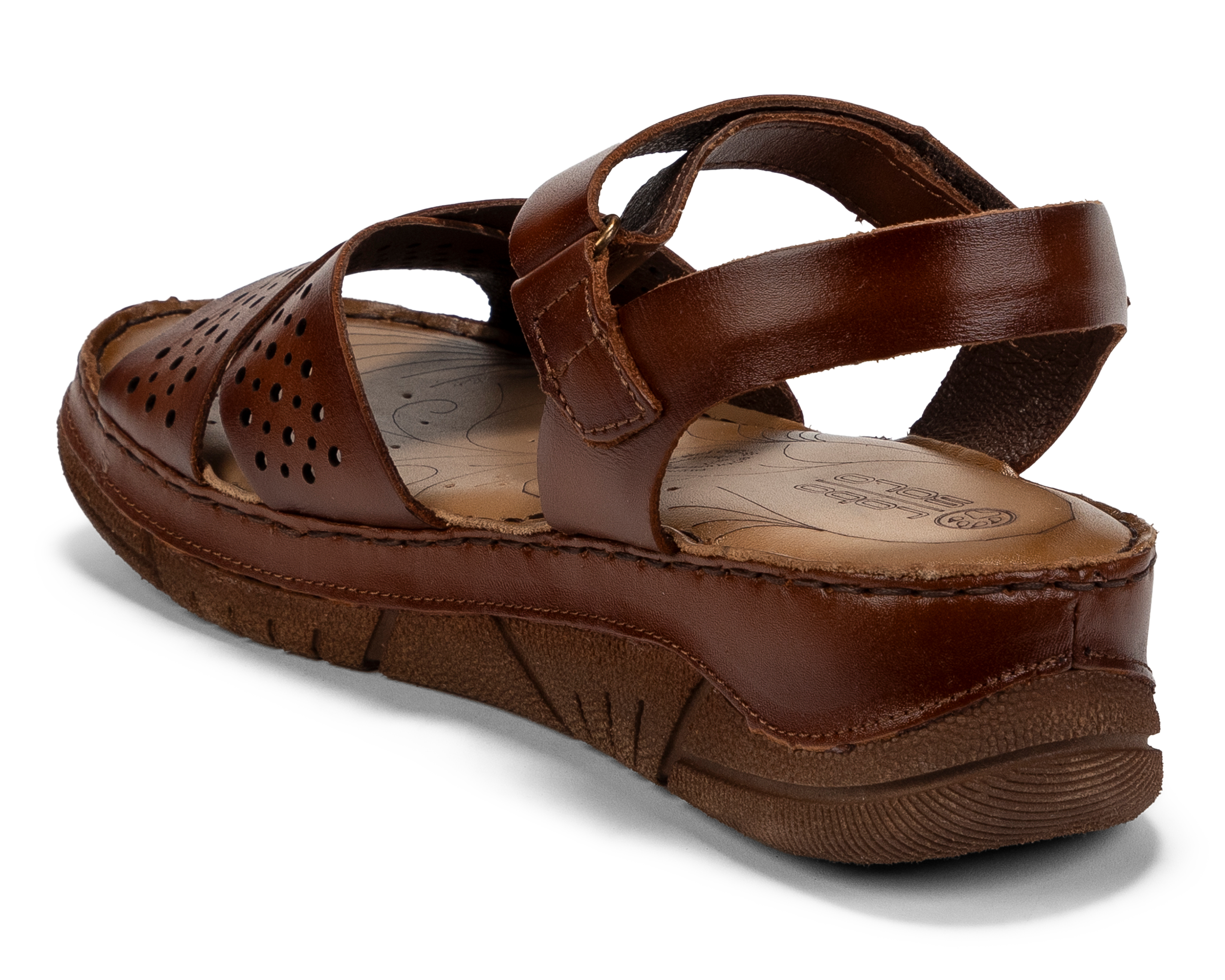 Foto 4 pulgar | Foto 3 | Sandalias Confort Lobo Solo de Piel para Mujer