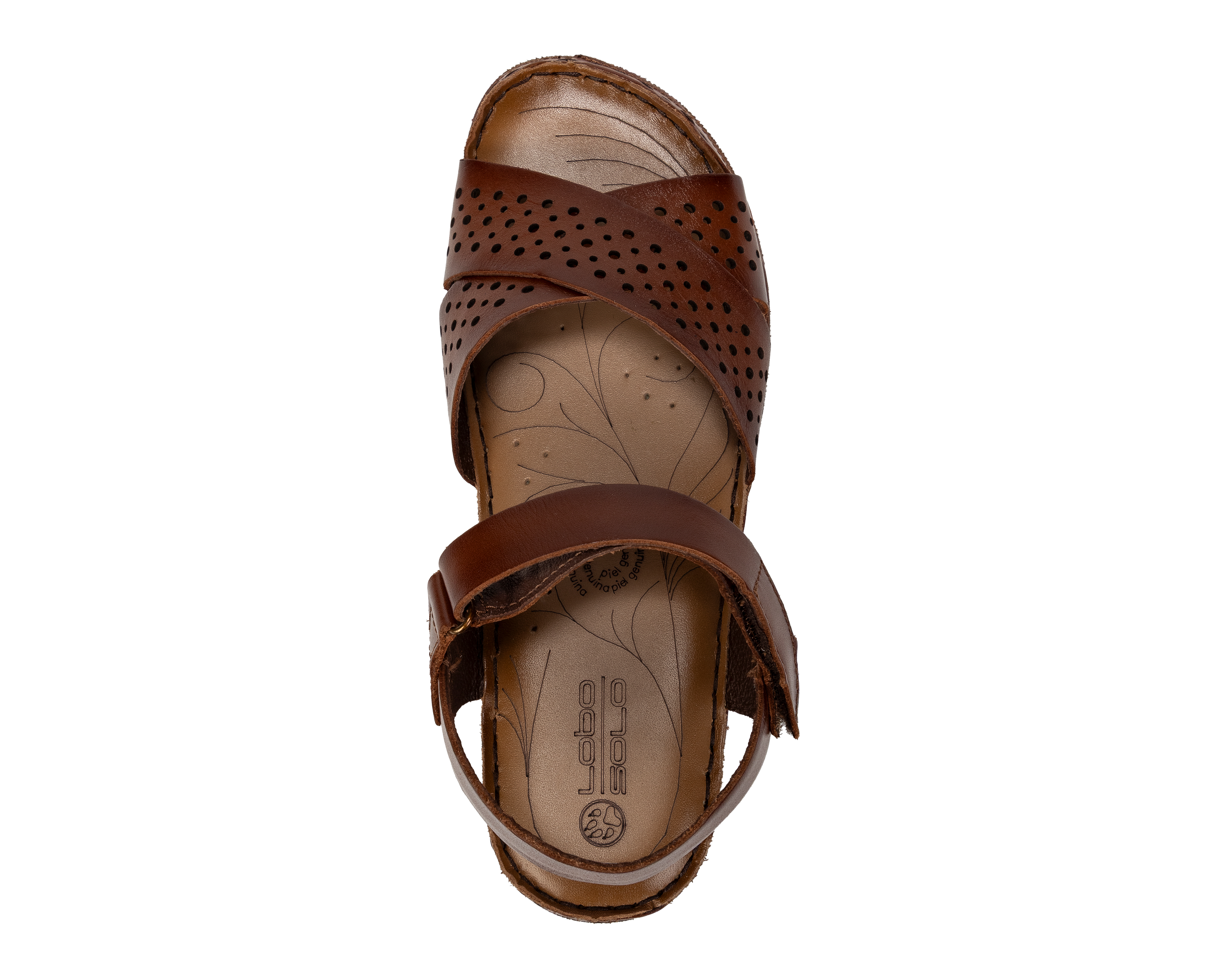 Foto 5 | Foto 5 | Sandalias Confort Lobo Solo de Piel para Mujer