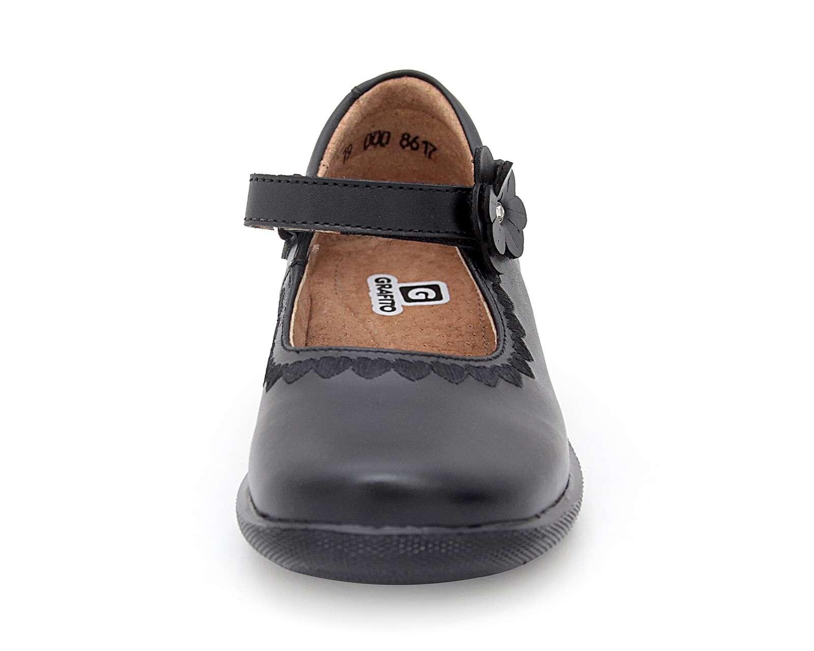 Foto 4 pulgar | Foto 3 | Zapatos Escolores Grafito de Piel para Niña