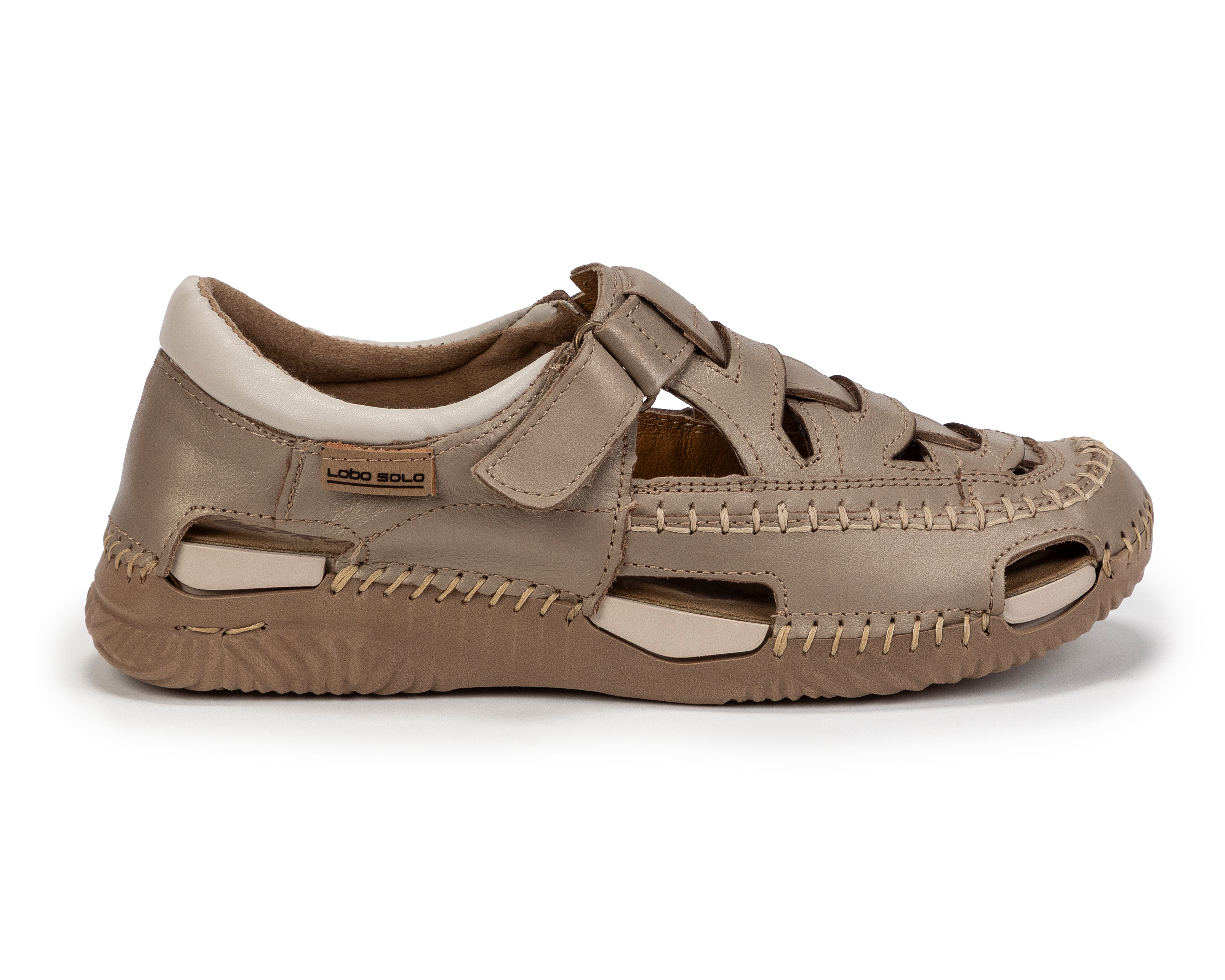 Foto 3 pulgar | Foto 2 | Sandalias Confort Lobo Solo de Piel para Mujer