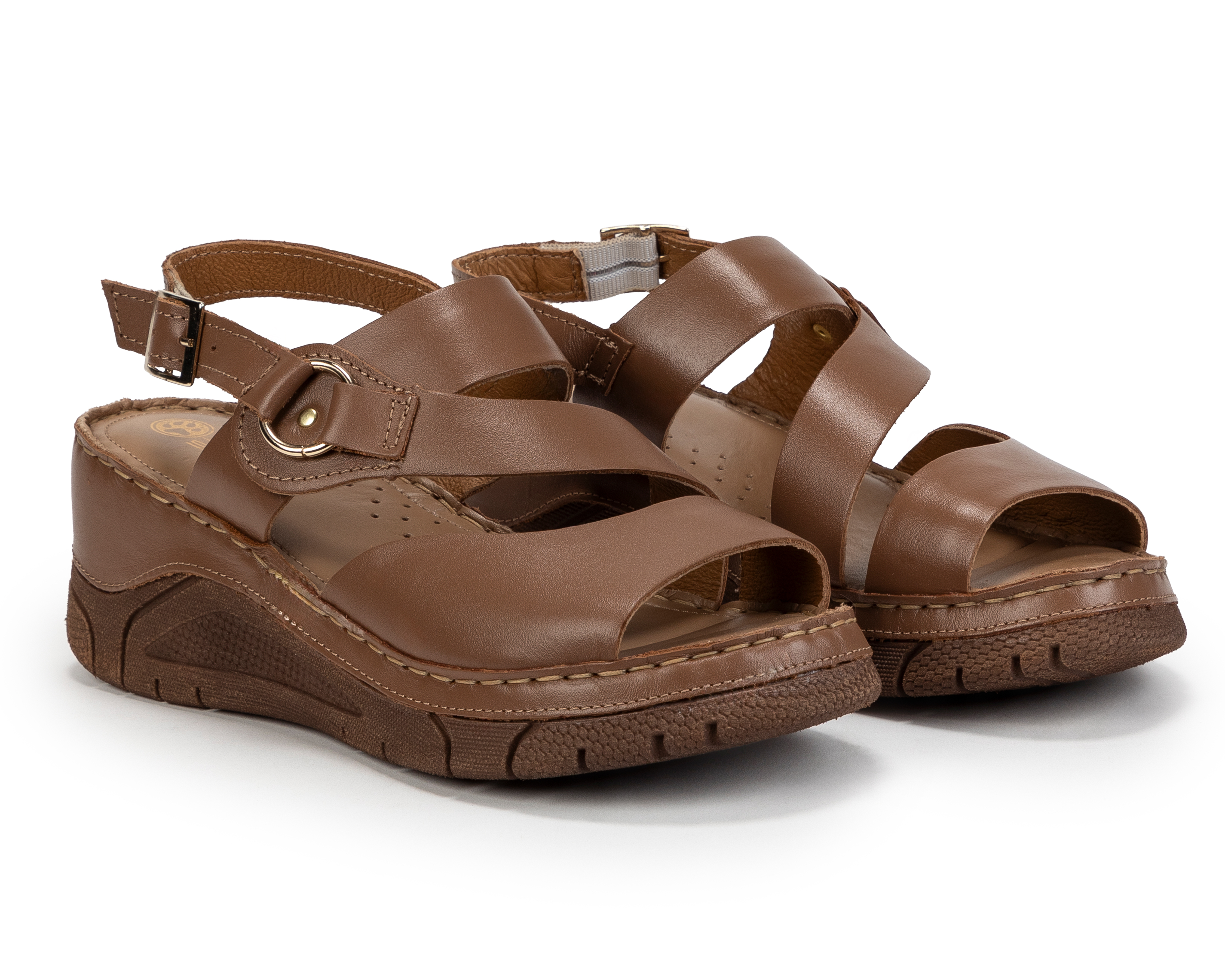 Foto 1 | Foto 1 | Sandalias Confort Lobo Solo de Piel para Mujer