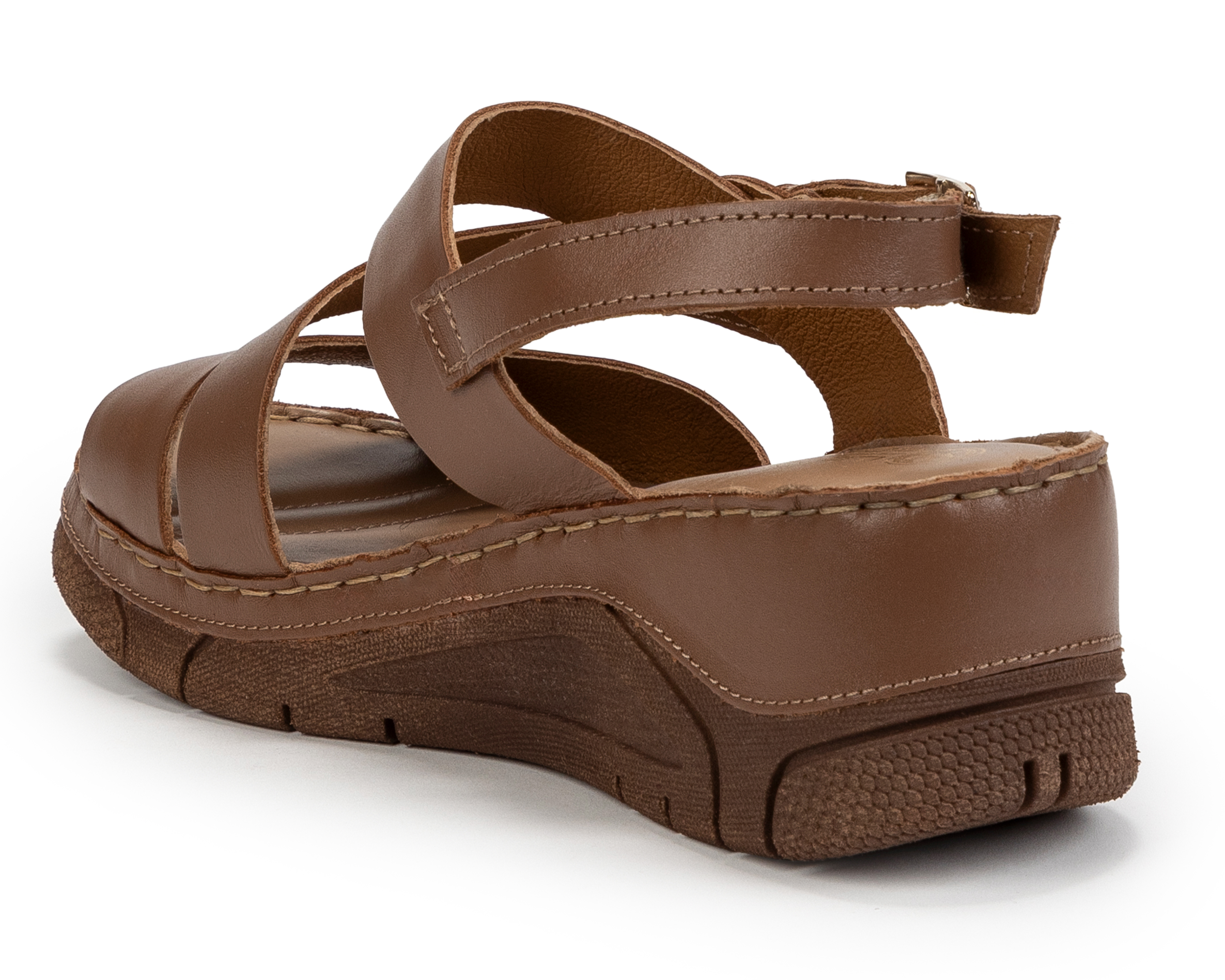 Foto 3 | Foto 3 | Sandalias Confort Lobo Solo de Piel para Mujer