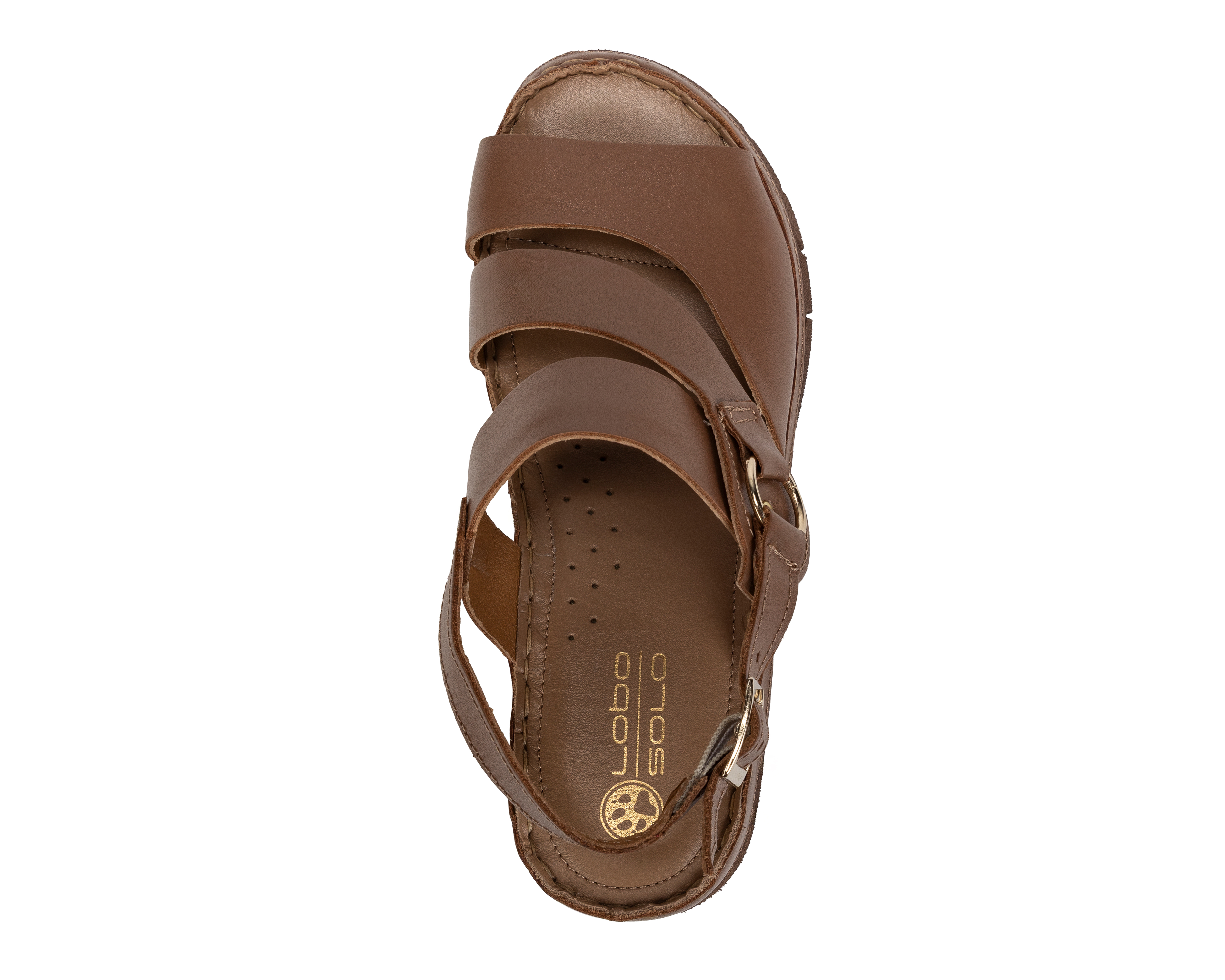 Foto 5 | Foto 5 | Sandalias Confort Lobo Solo de Piel para Mujer