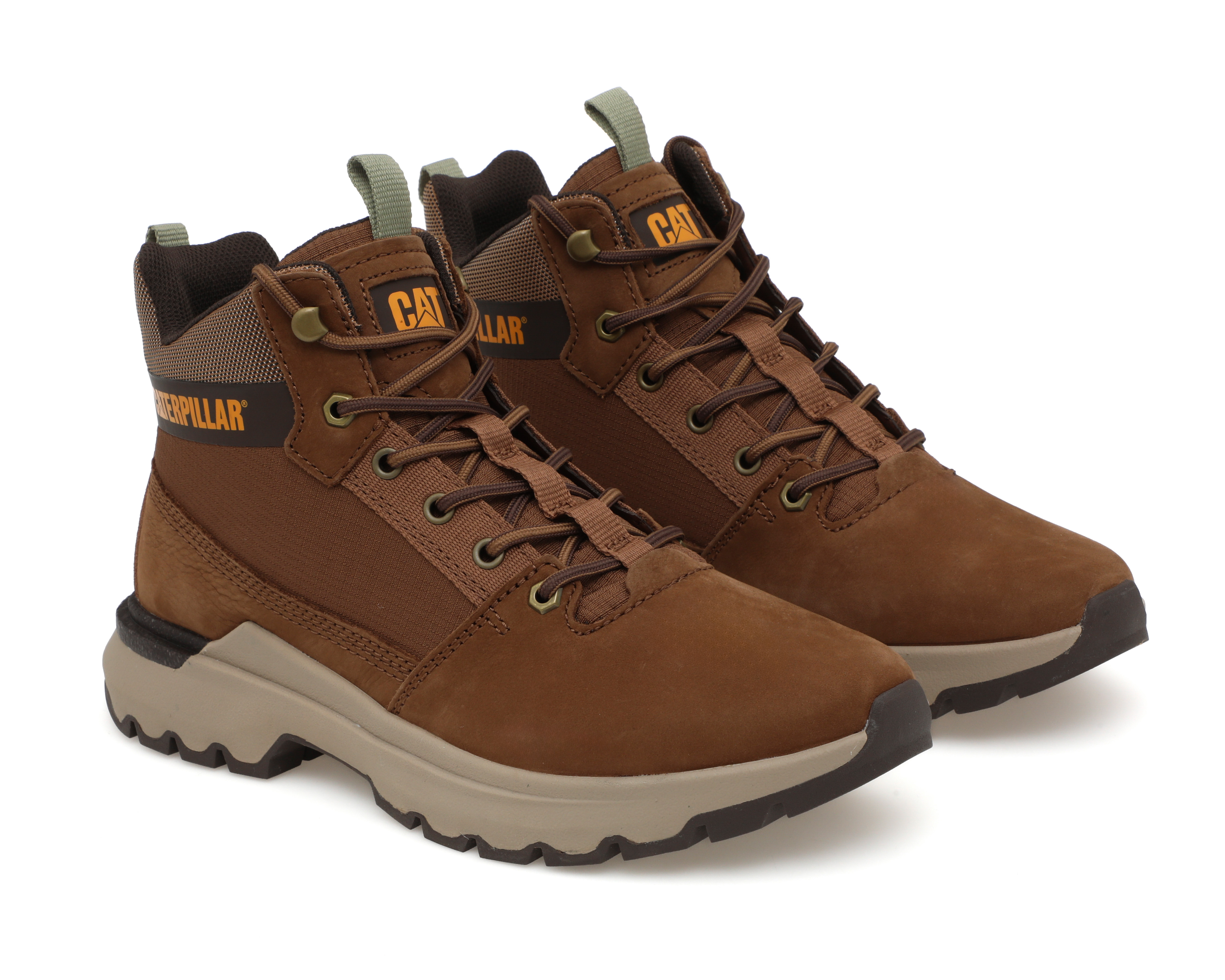 Botas de Trabajo CAT de Piel Colorado para Hombre