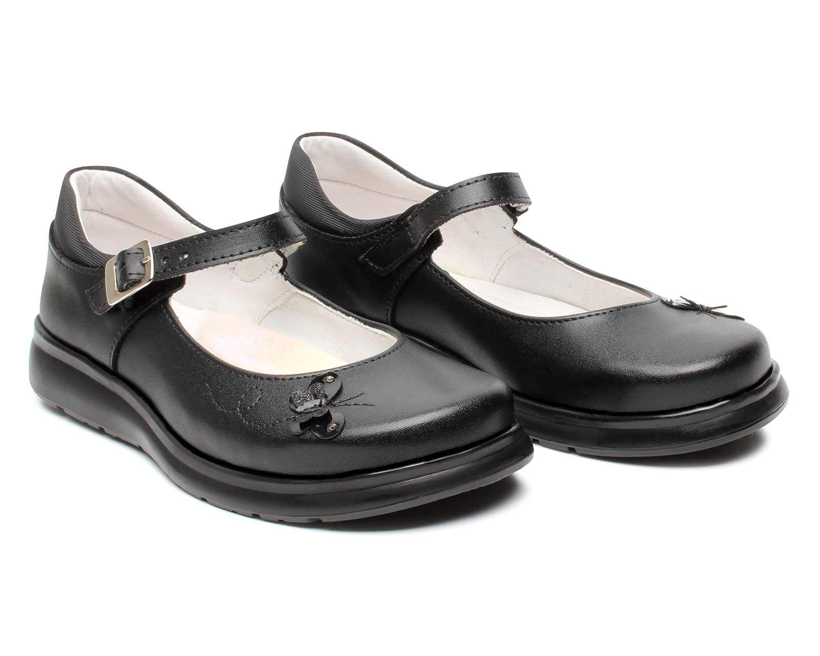 Zapatos Escolares Grafito para Niña