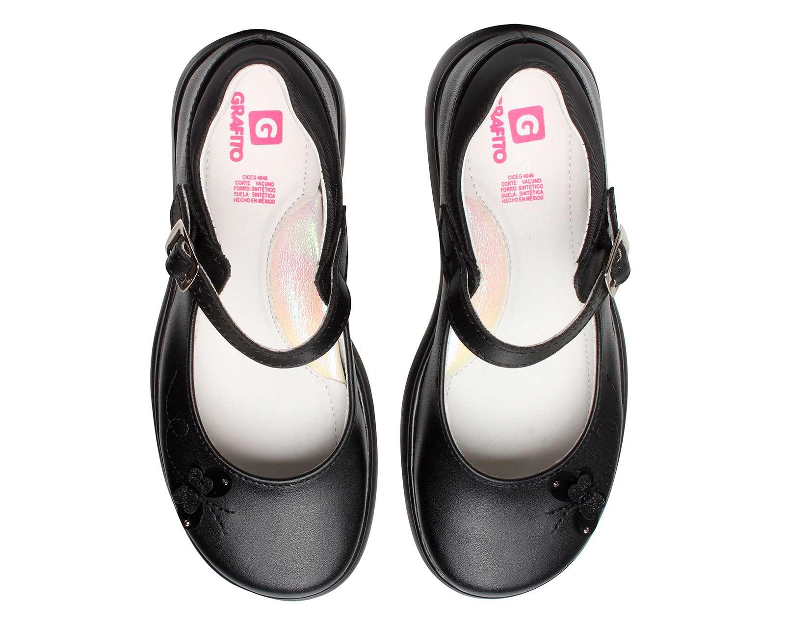 Foto 4 pulgar | Foto 3 | Zapatos Escolares Grafito para Niña