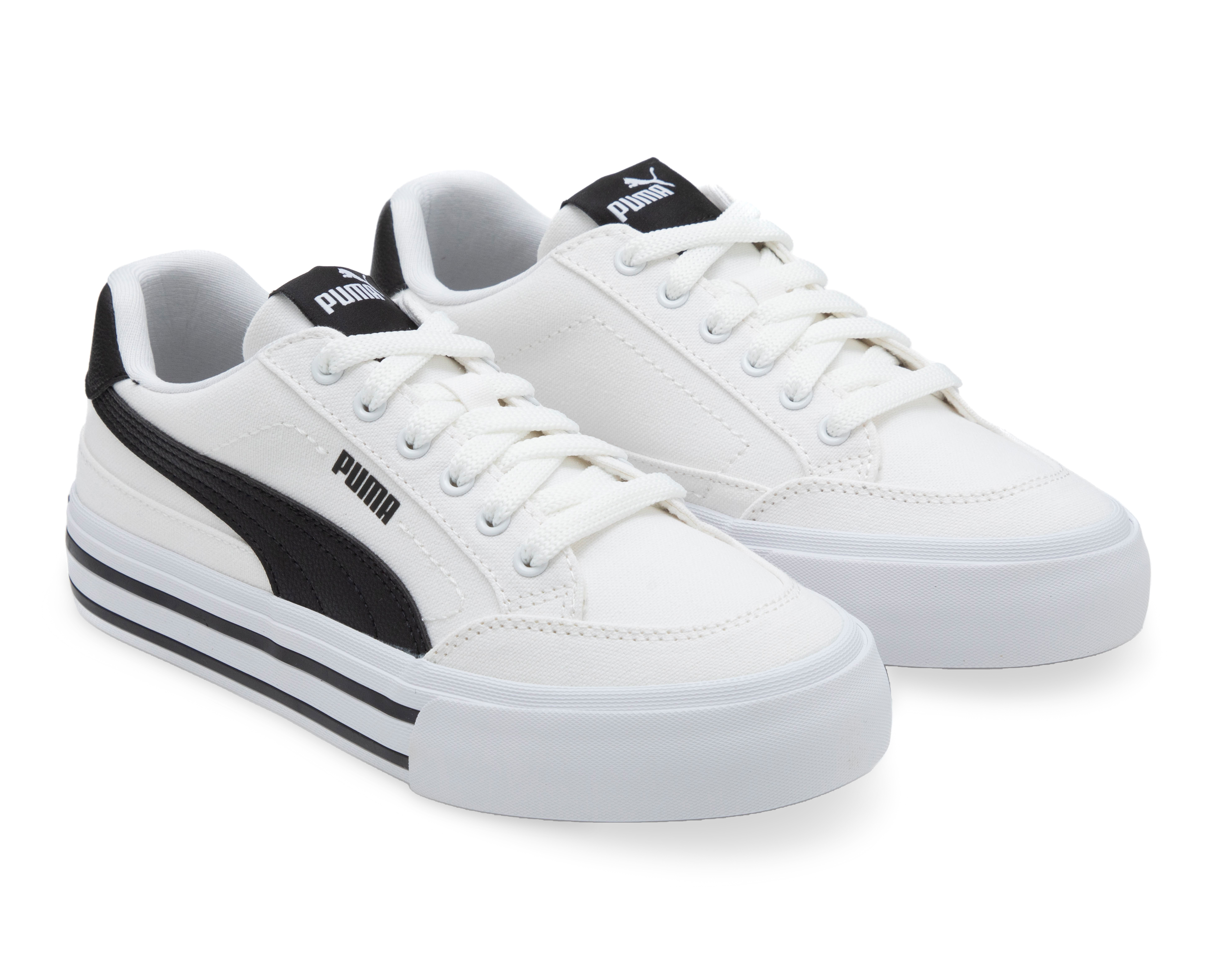 Foto 2 pulgar | Foto 1 | Tenis Puma Court Classic Juveniles